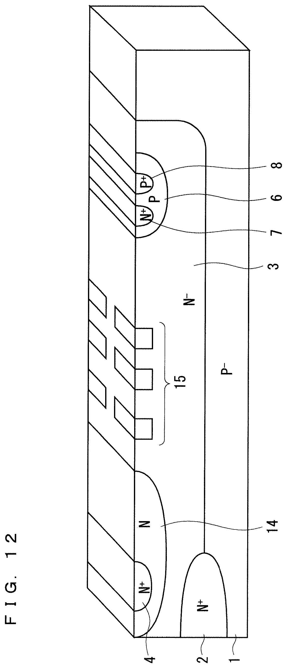 Patent US11824085 Figure 12 – Semiconductor device comprising a MOSFET having a RESURF region and higher peak impurity concentration diffusion region in the RESURF region