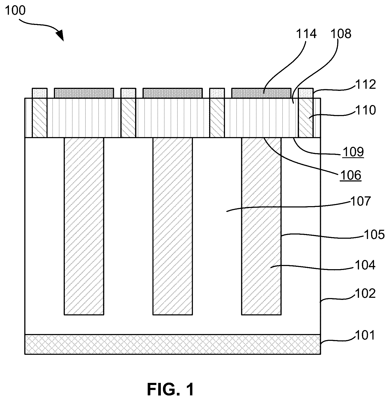 Patent US11824086 — Method of fabricating super-junction based vertical gallium nitride JFET and MOSFET power devices — Figure 1