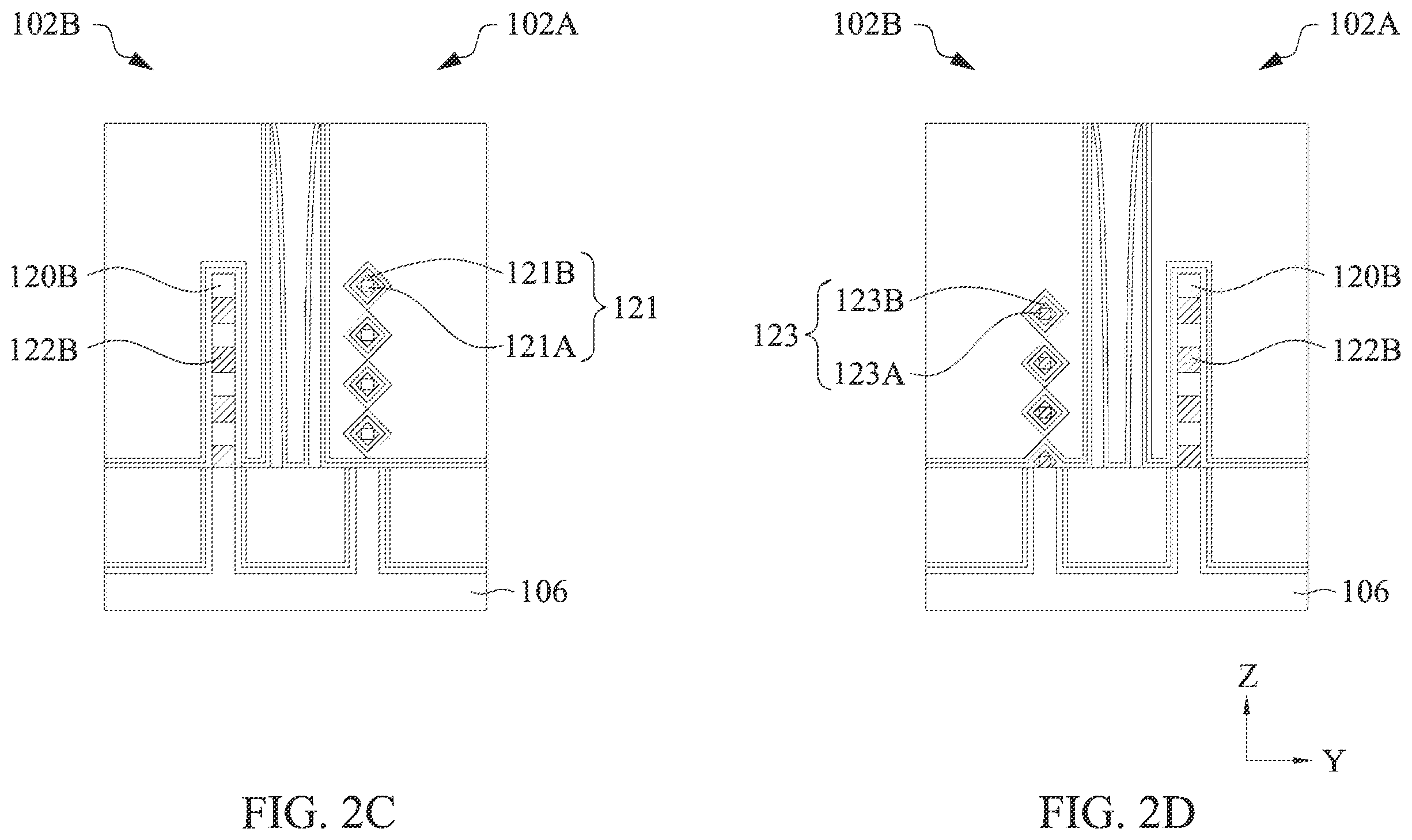 Patent US11824089 Figure 6 – Core-shell nanostructures for semiconductor devices