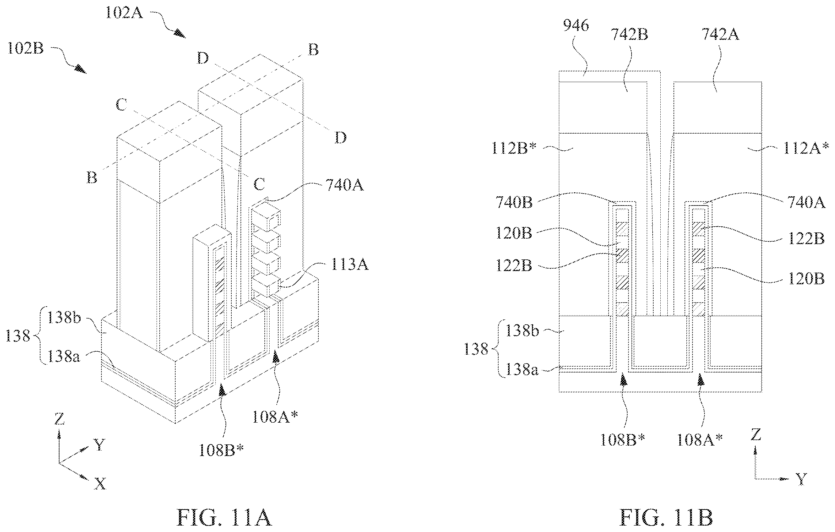 Patent US11824089 Figure 17 – Core-shell nanostructures for semiconductor devices