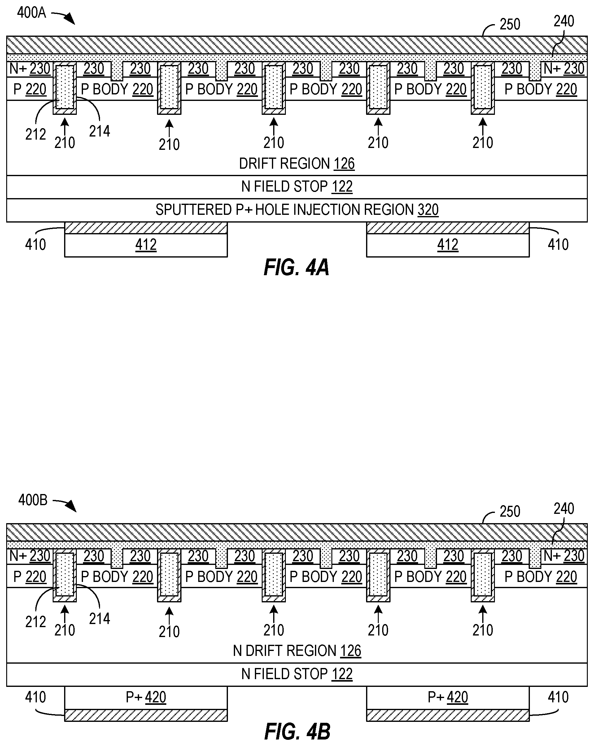Patent US11824090 Figure 6 – Back side dopant activation in field stop IGBT