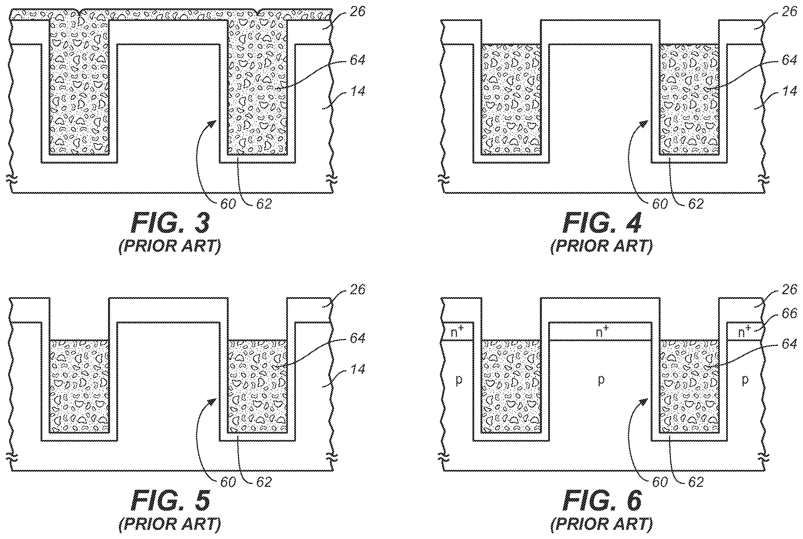 Patent US11824092 Figure 3 – Insulated trench gates with dopants implanted through gate oxide