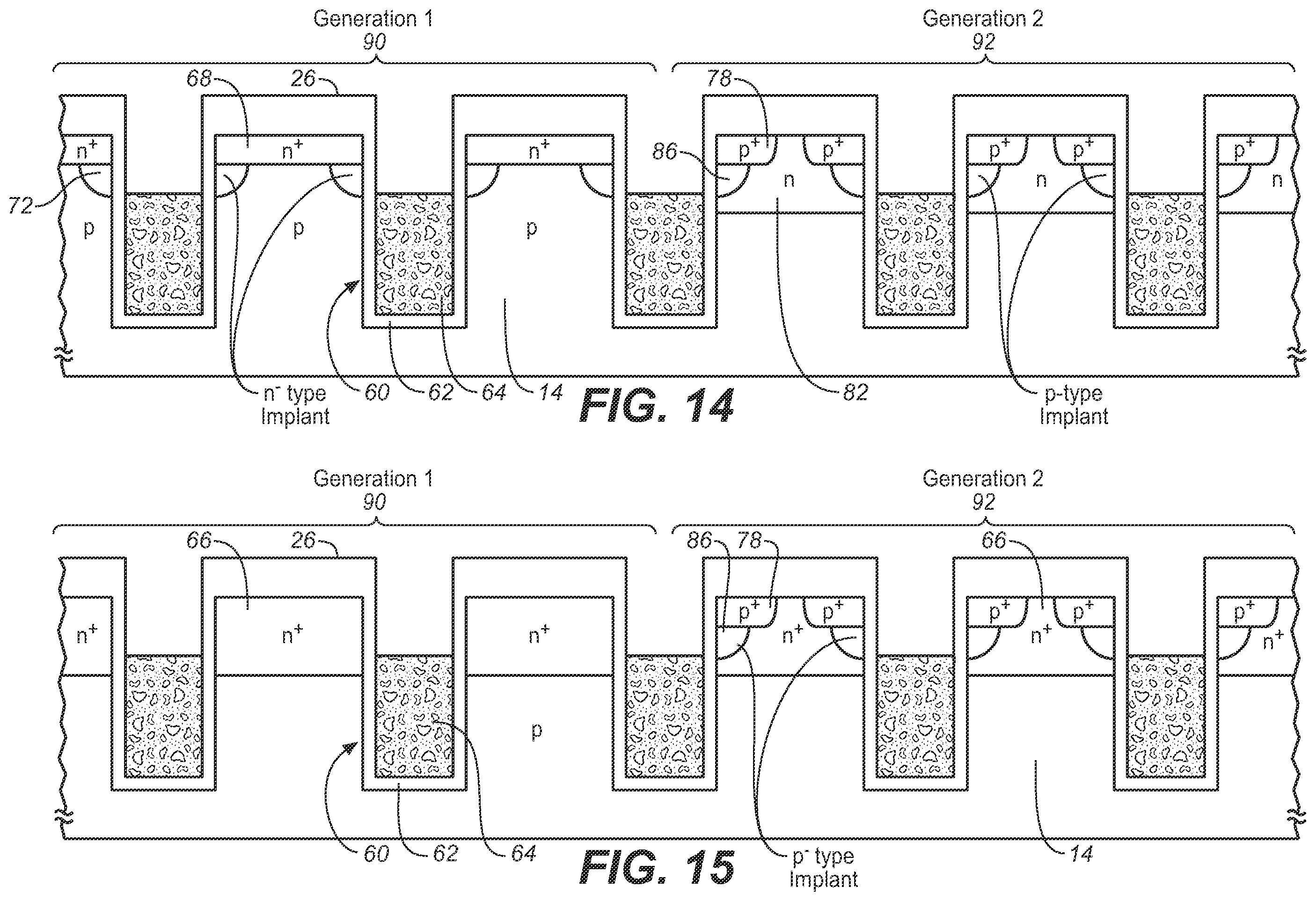 Patent US11824092 Figure 7 – Insulated trench gates with dopants implanted through gate oxide