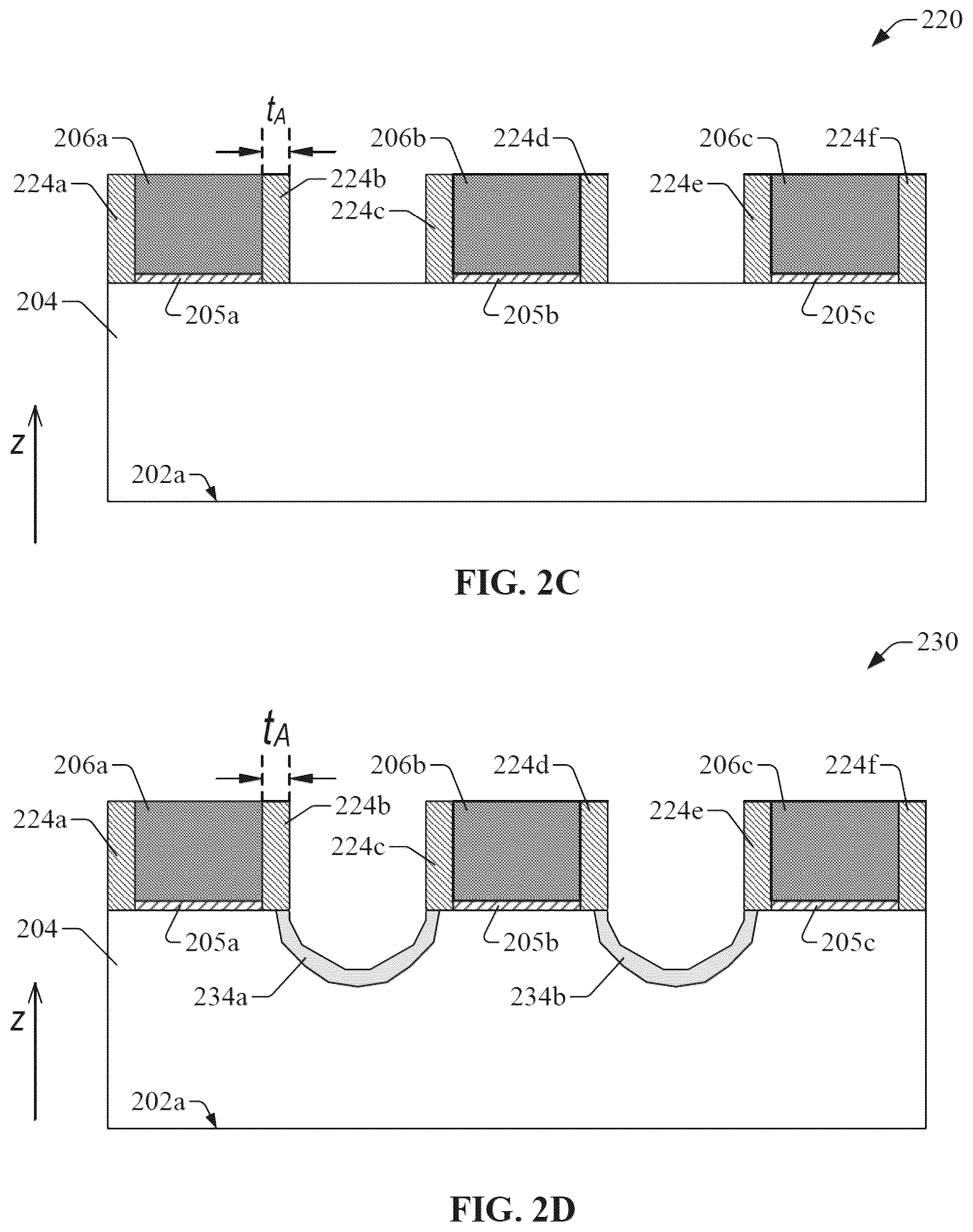 Patent US11824097 Figure 3 – Contact architecture for capacitance reduction and satisfactory contact resistance