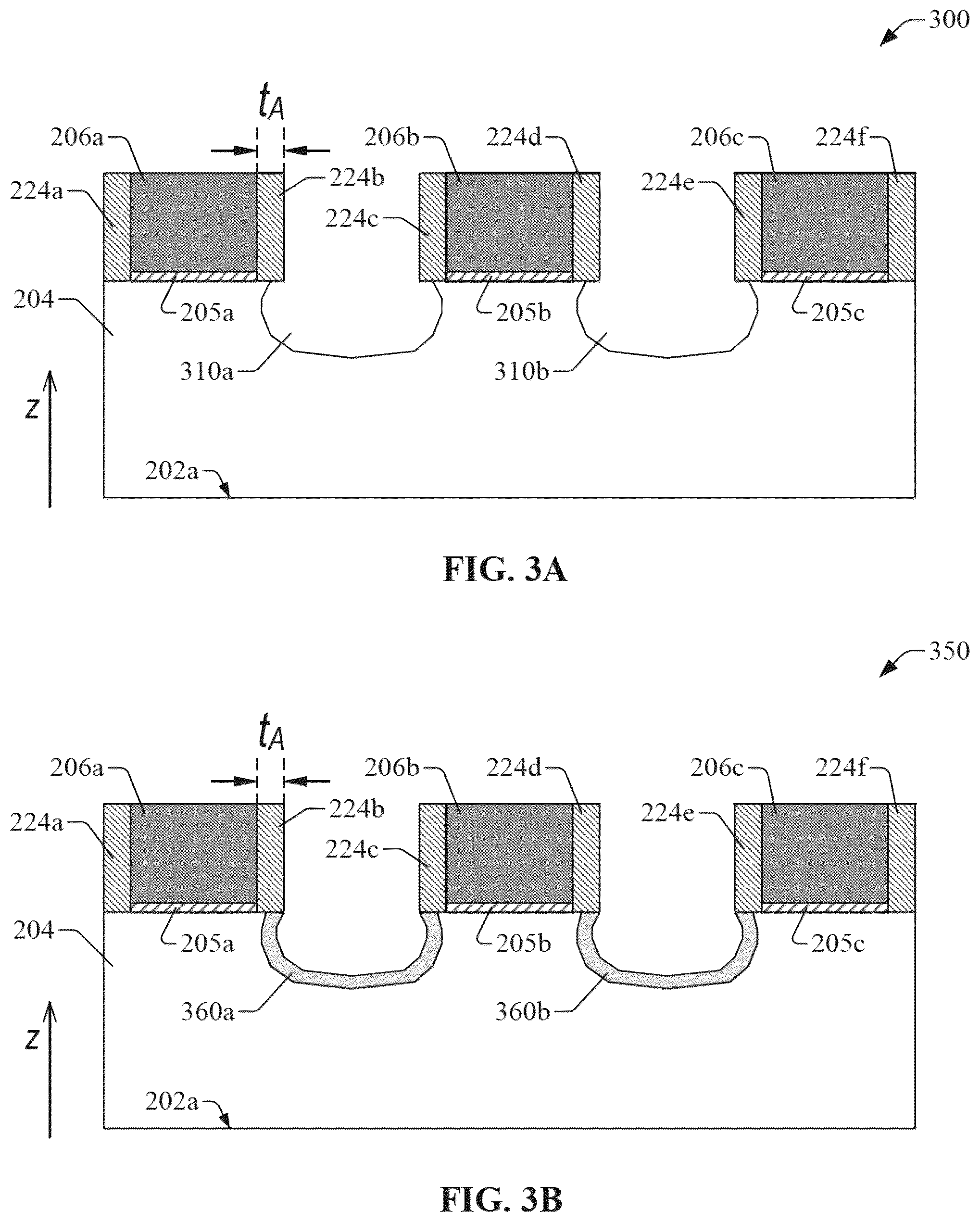 Patent US11824097 Figure 7 – Contact architecture for capacitance reduction and satisfactory contact resistance
