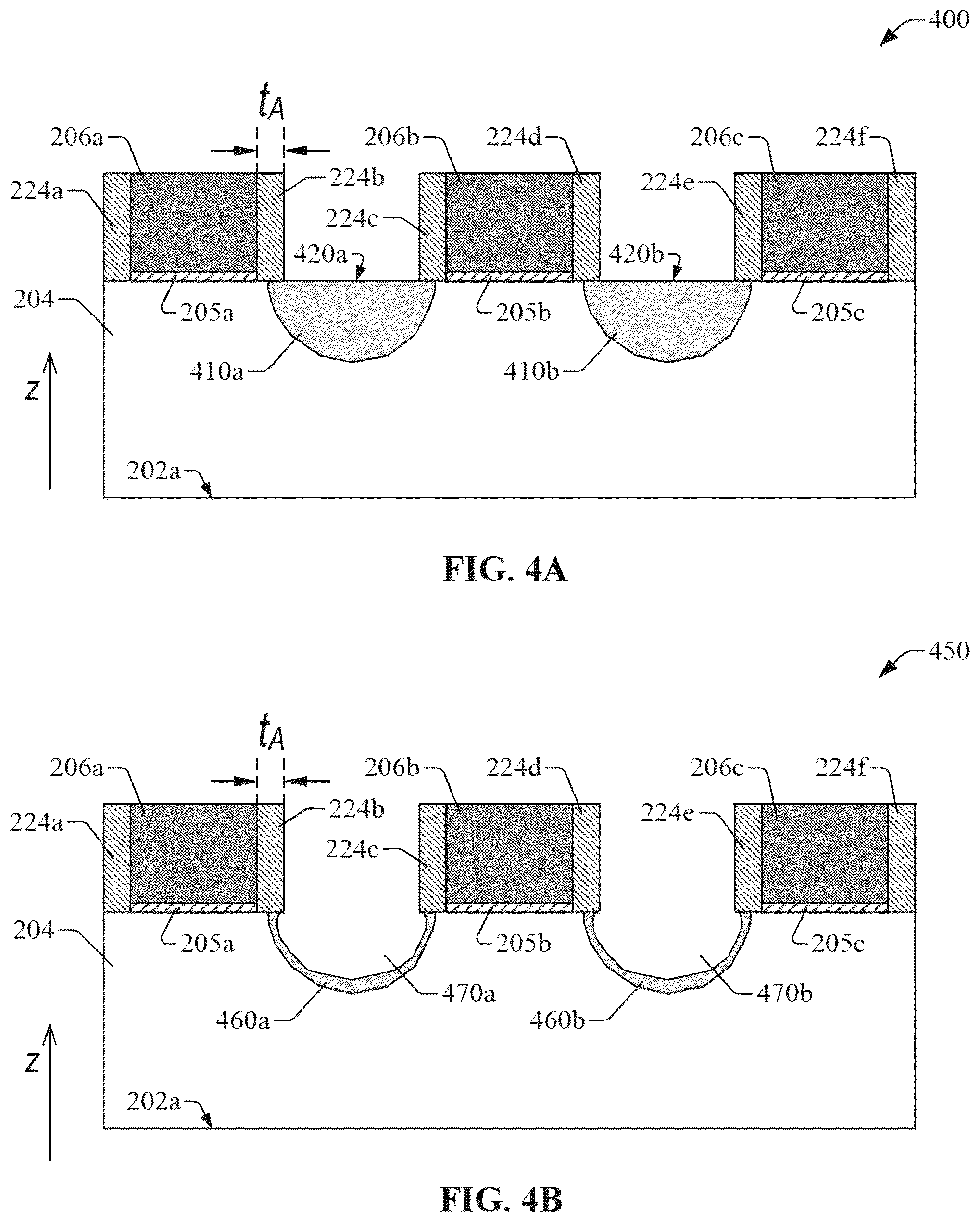 Patent US11824097 Figure 8 – Contact architecture for capacitance reduction and satisfactory contact resistance