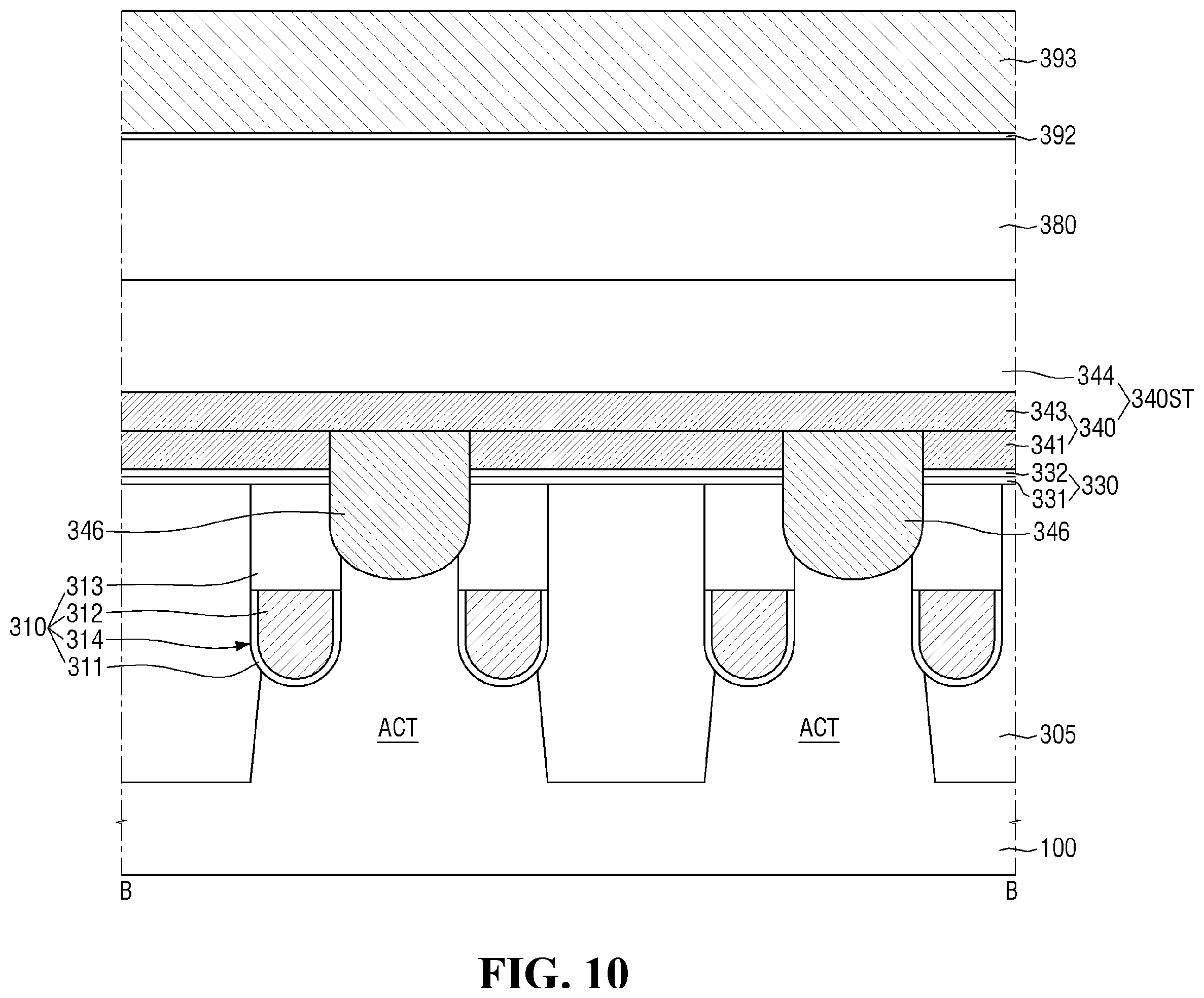 Patent US11824098 Figure 10 – Semiconductor device and method of fabricating the same