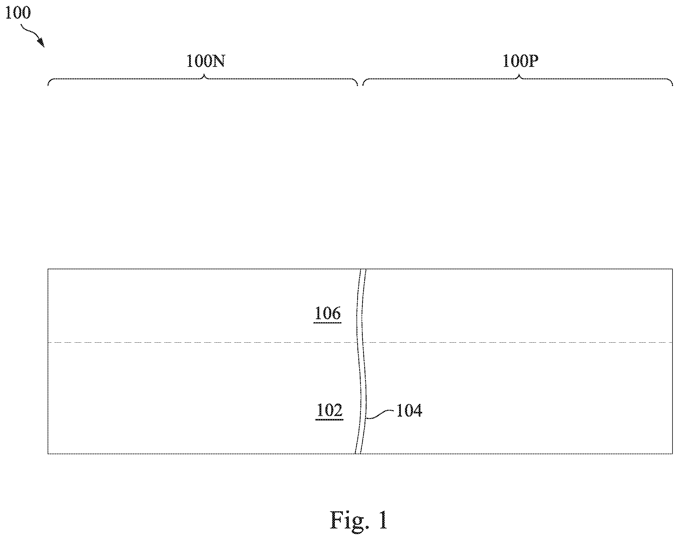 Patent US11824100 — Gate structure of semiconductor device and method of forming same — Figure 1
