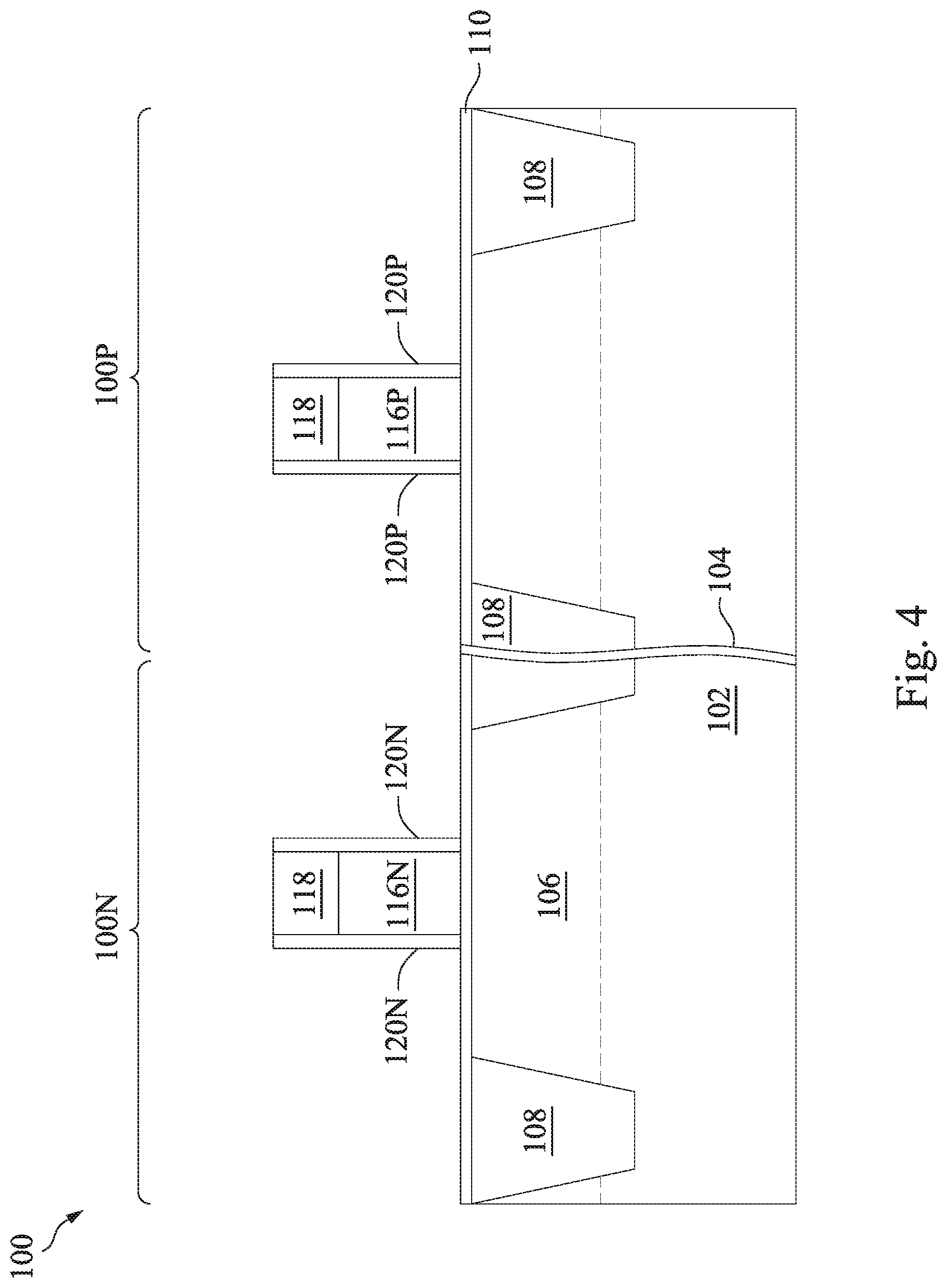 Patent US11824100 Figure 4 – Gate structure of semiconductor device and method of forming same