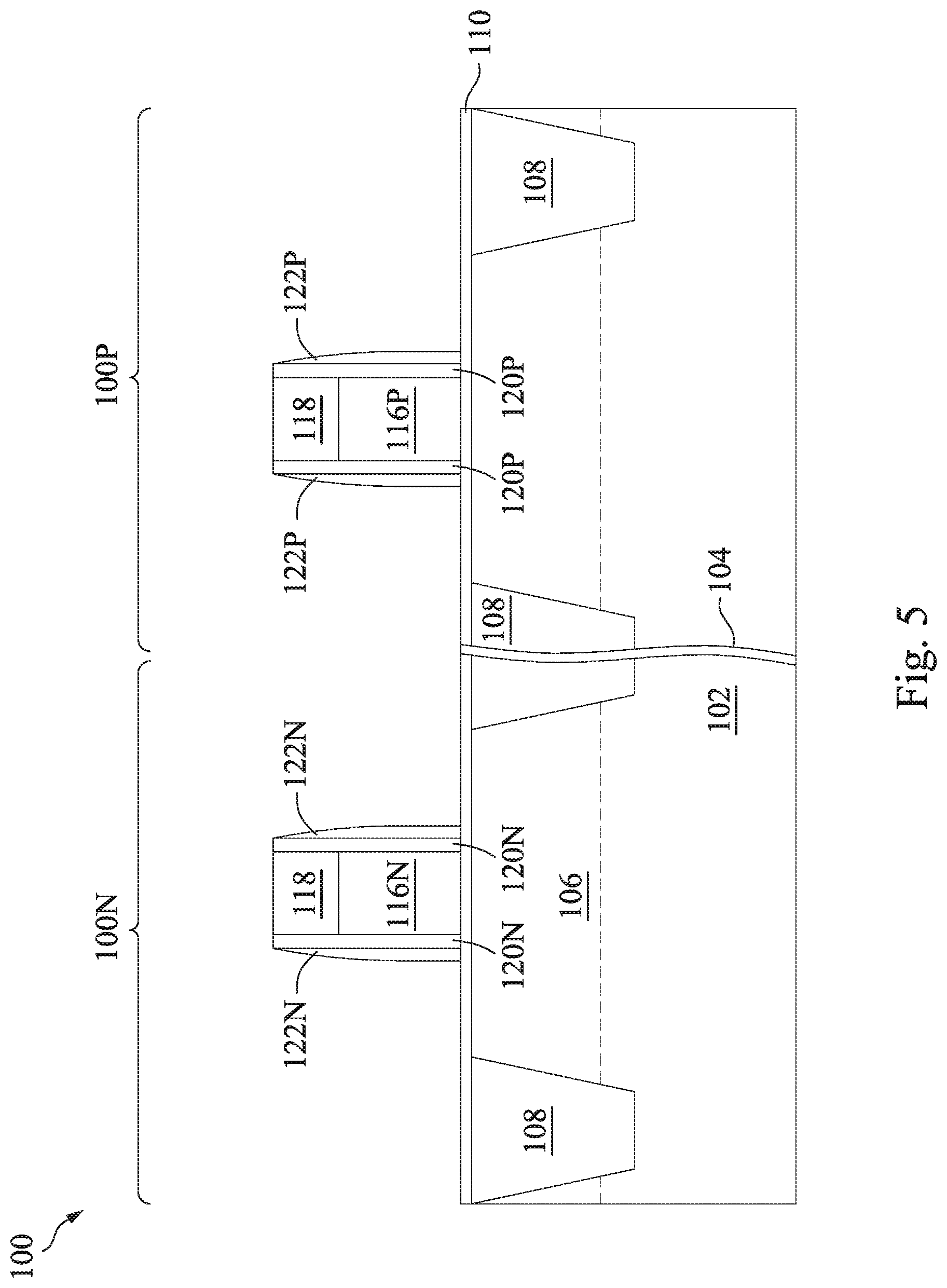 Patent US11824100 Figure 5 – Gate structure of semiconductor device and method of forming same