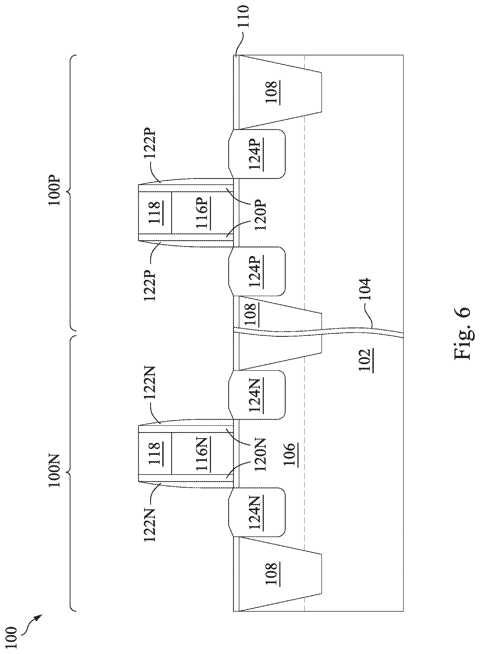 Patent US11824100 Figure 6 – Gate structure of semiconductor device and method of forming same