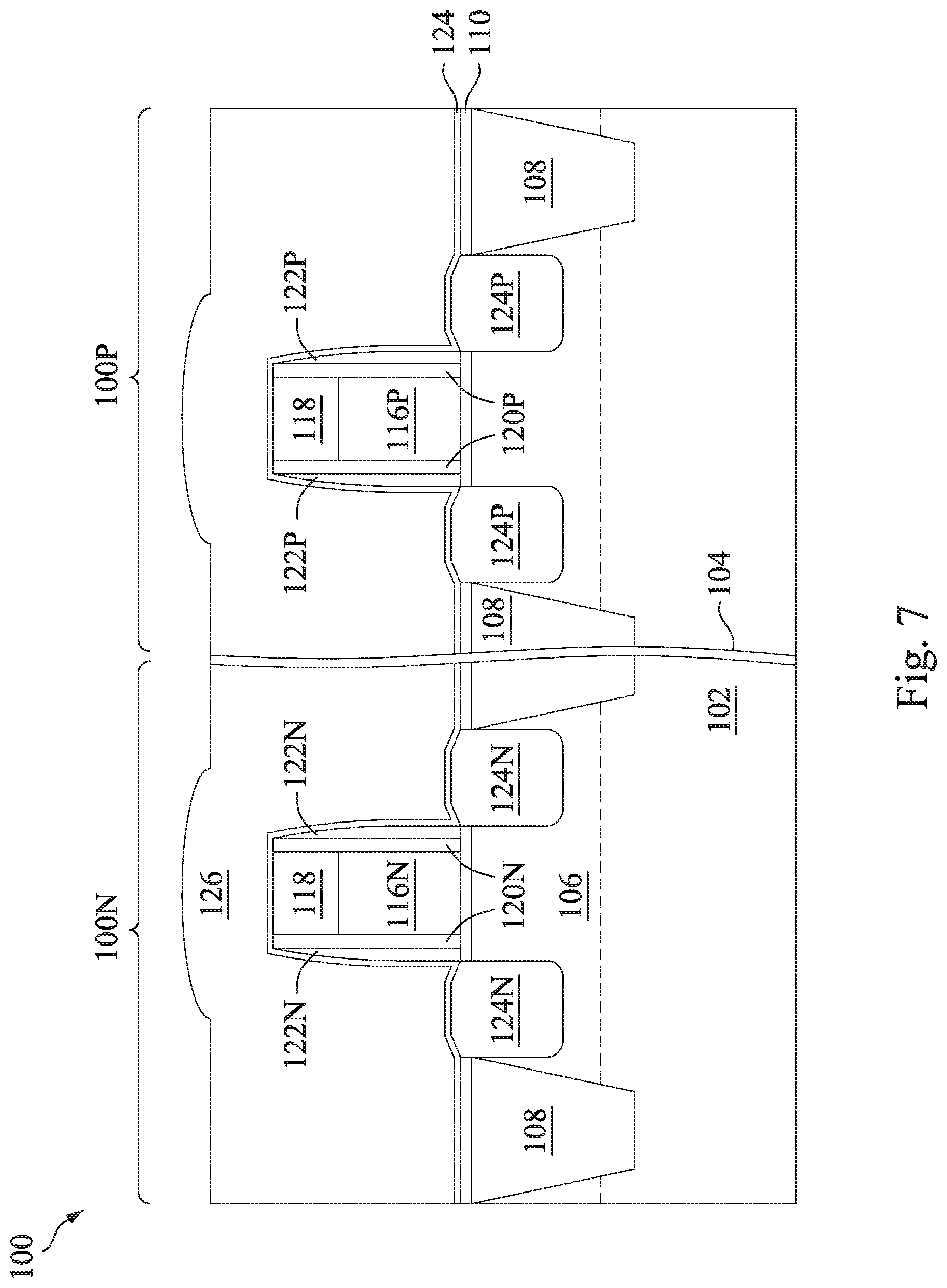 Patent US11824100 Figure 7 – Gate structure of semiconductor device and method of forming same