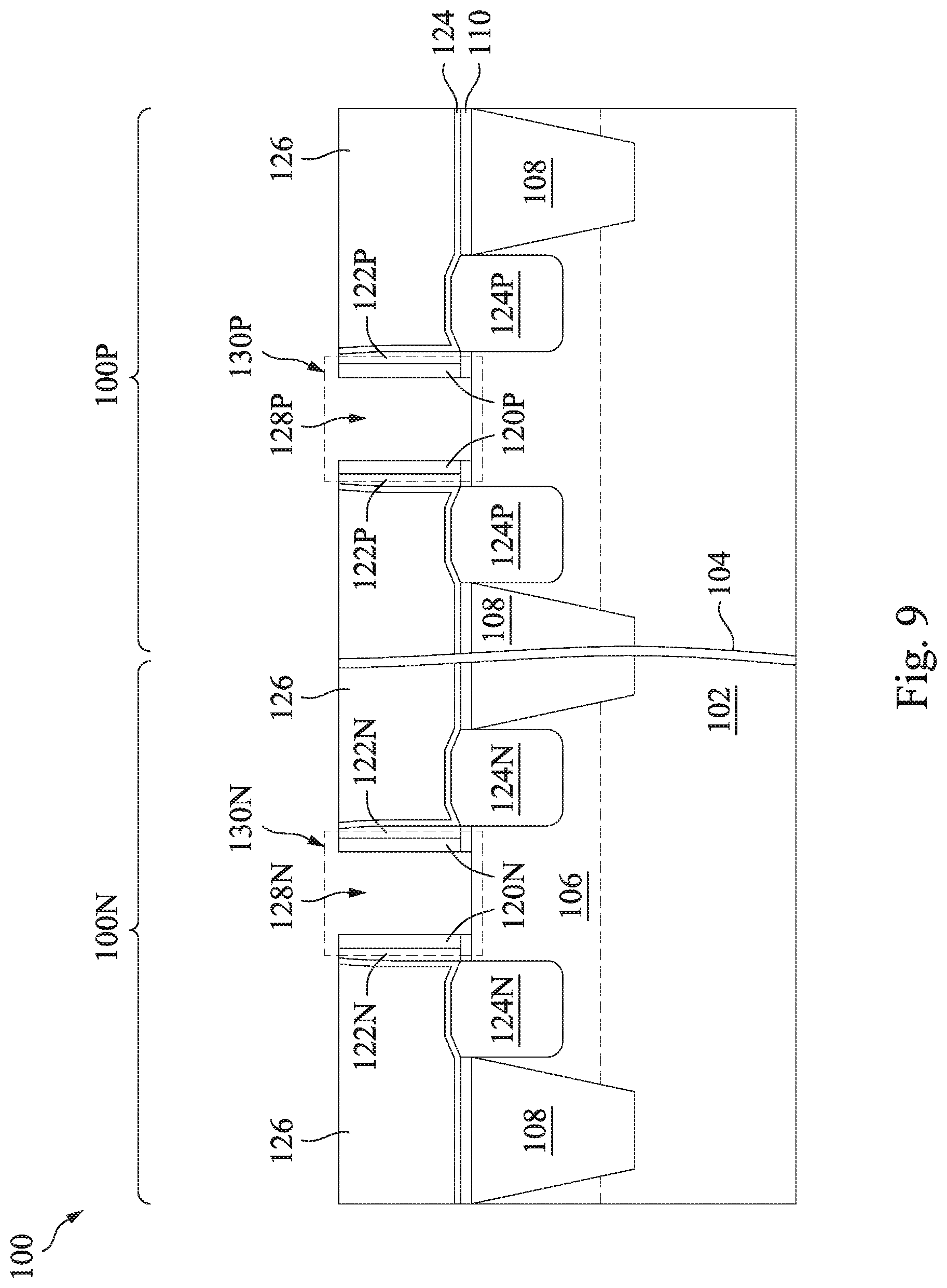 Patent US11824100 Figure 9 – Gate structure of semiconductor device and method of forming same