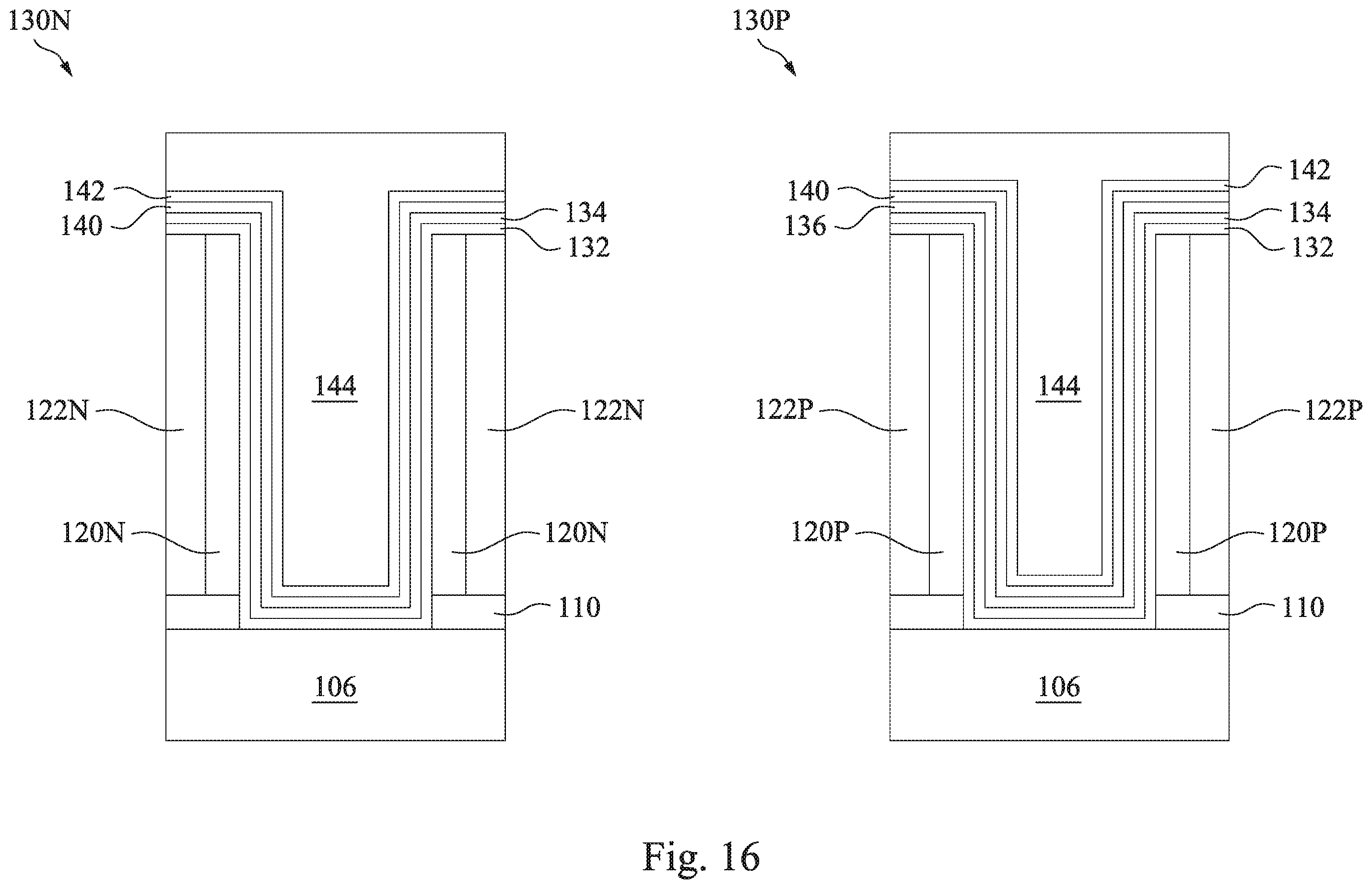 Patent US11824100 Figure 15 – Gate structure of semiconductor device and method of forming same