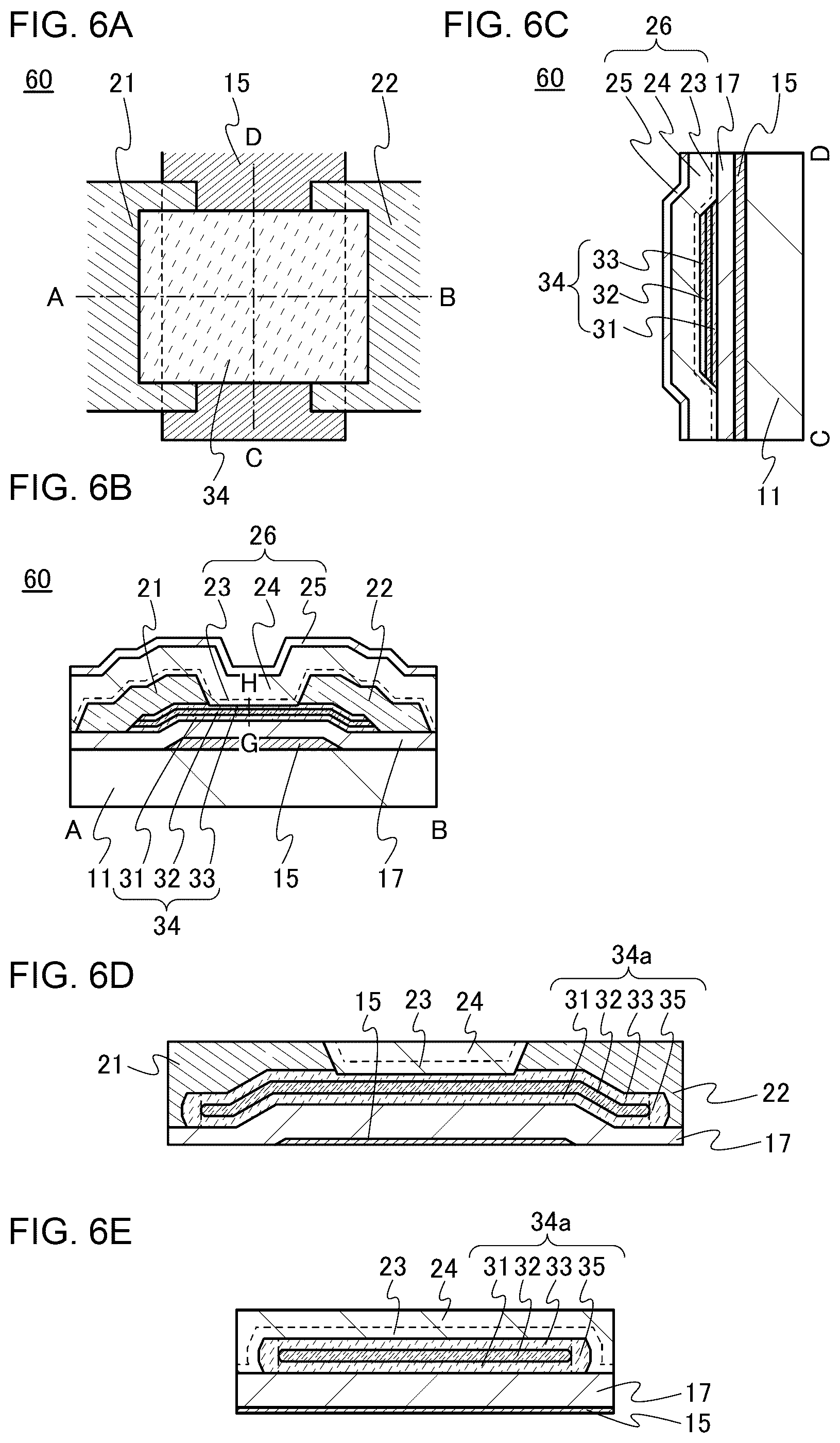 Patent US11824105 Figure 6 – Semiconductor device and method for manufacturing the same