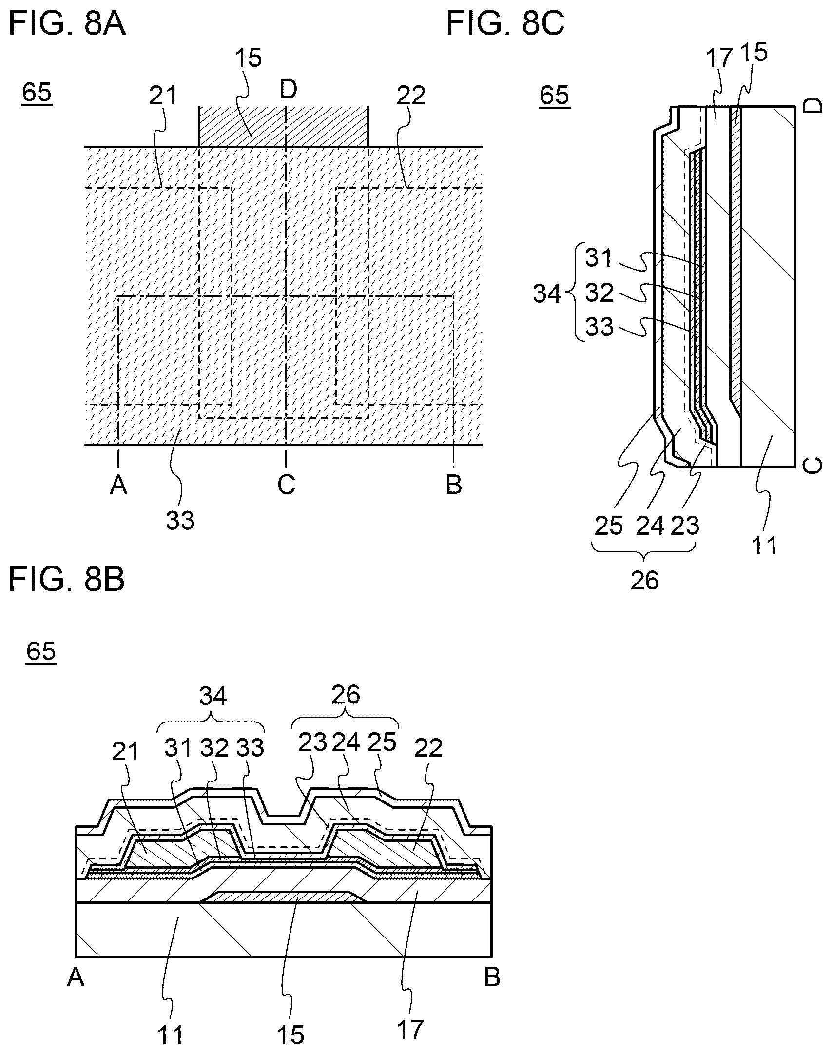 Patent US11824105 Figure 8 – Semiconductor device and method for manufacturing the same