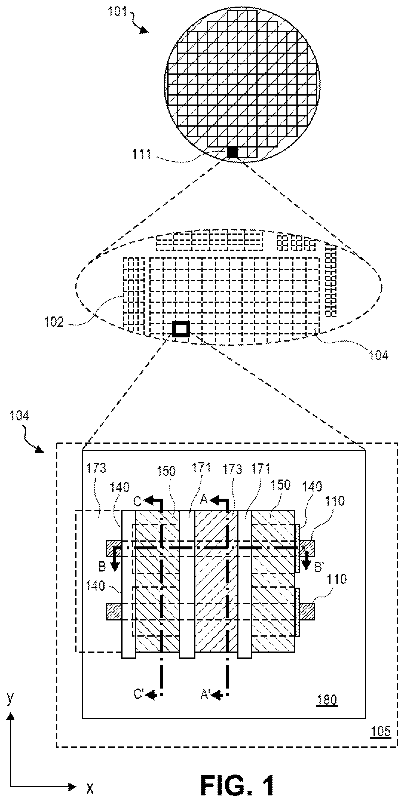 Patent US11824107 Figure 1 – Wrap-around contact structures for semiconductor nanowires and nanoribbons