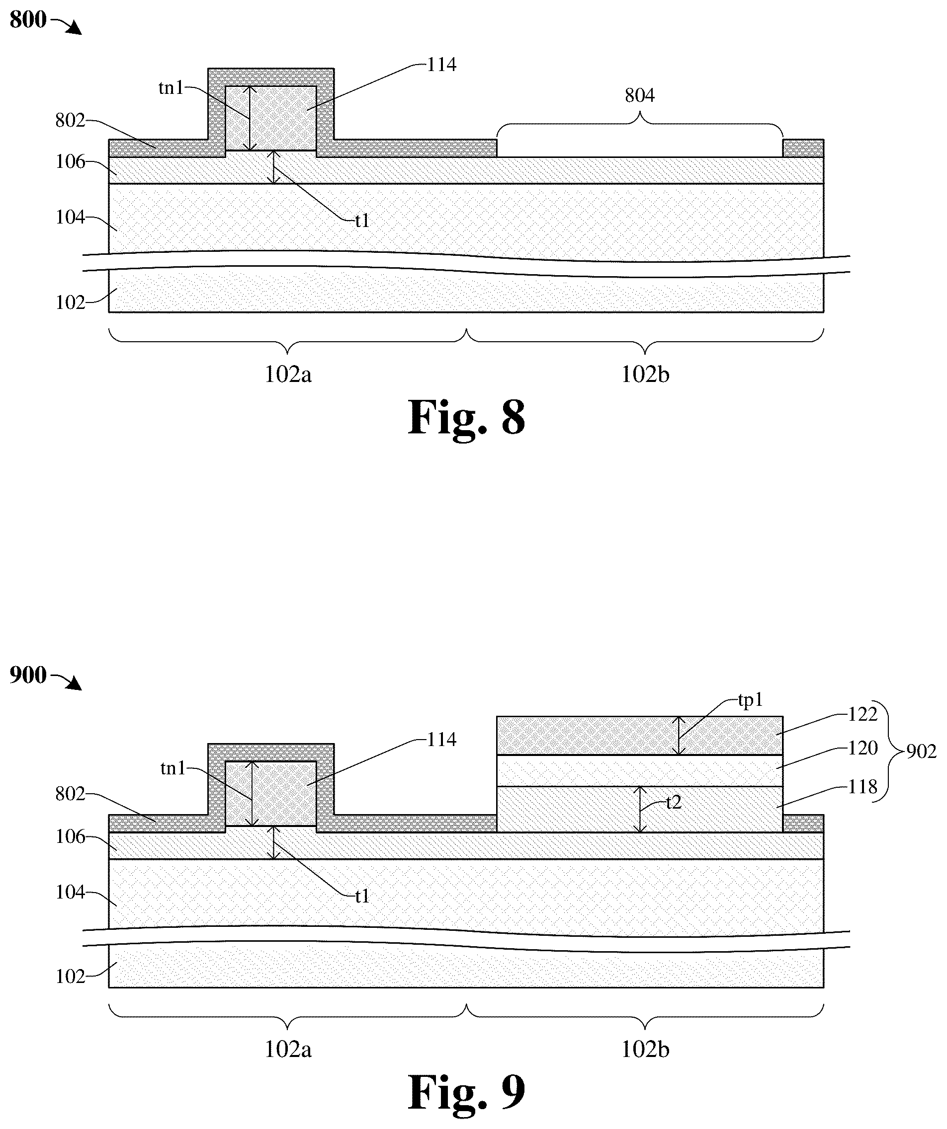 Patent US11824109 Figure 5 – Integration of p-channel and n-channel E-FET III-V devices with optimization of device performance