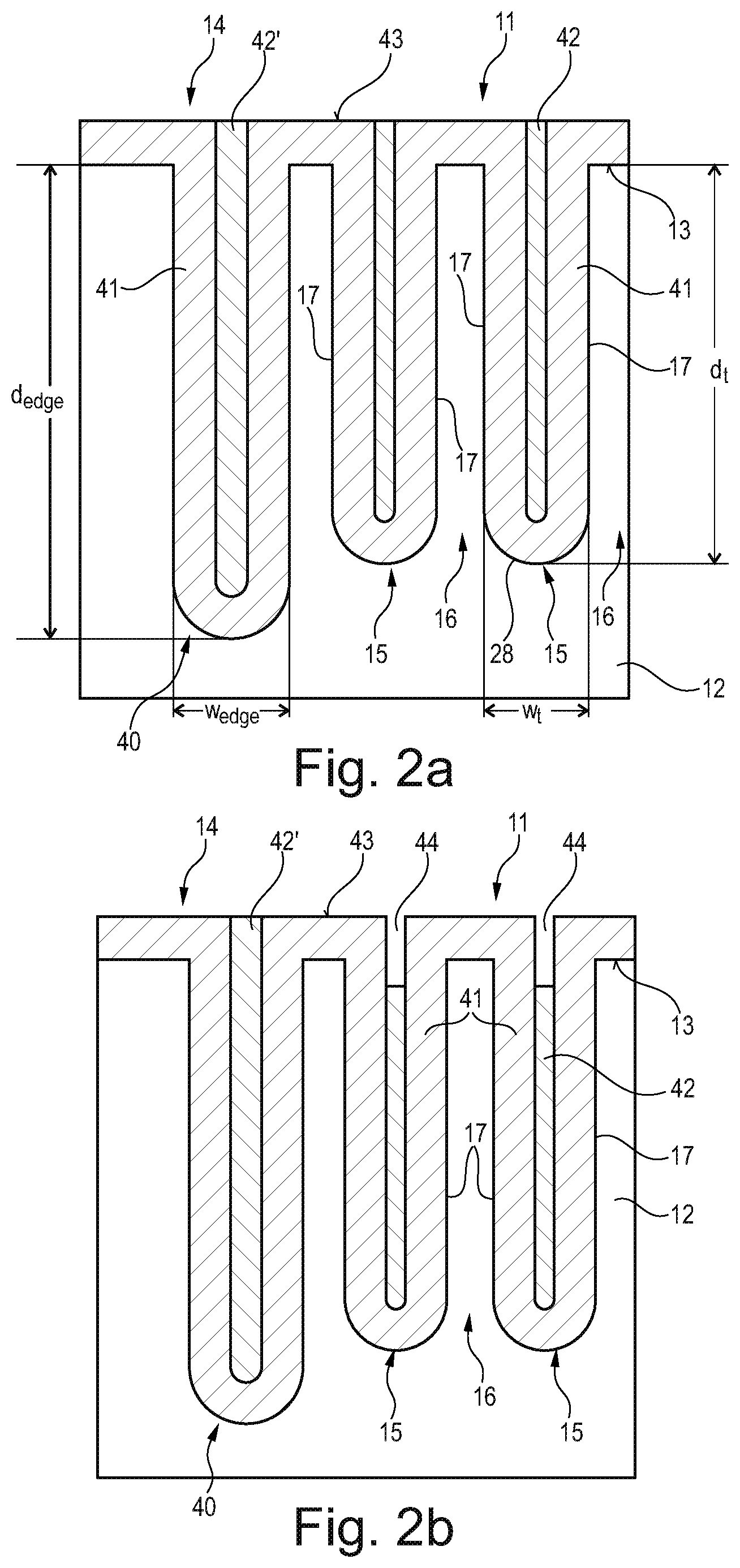 Patent US11824114 Figure 3 – Transistor device having a field plate in an elongate active trench