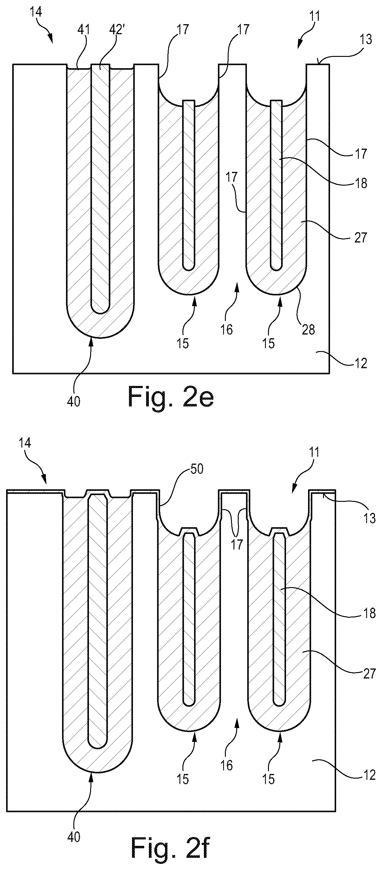 Patent US11824114 Figure 5 – Transistor device having a field plate in an elongate active trench