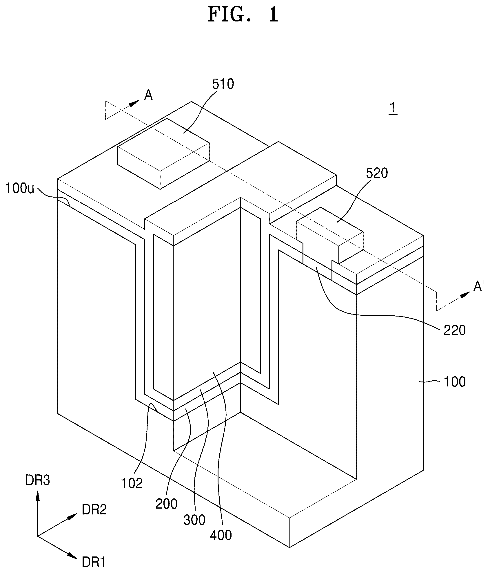 Patent US11824117 — Oxide semiconductor transistor — Figure 1