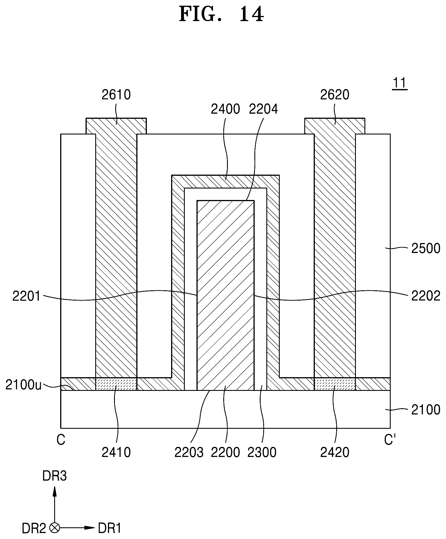 Patent US11824117 Figure 14 – Oxide semiconductor transistor