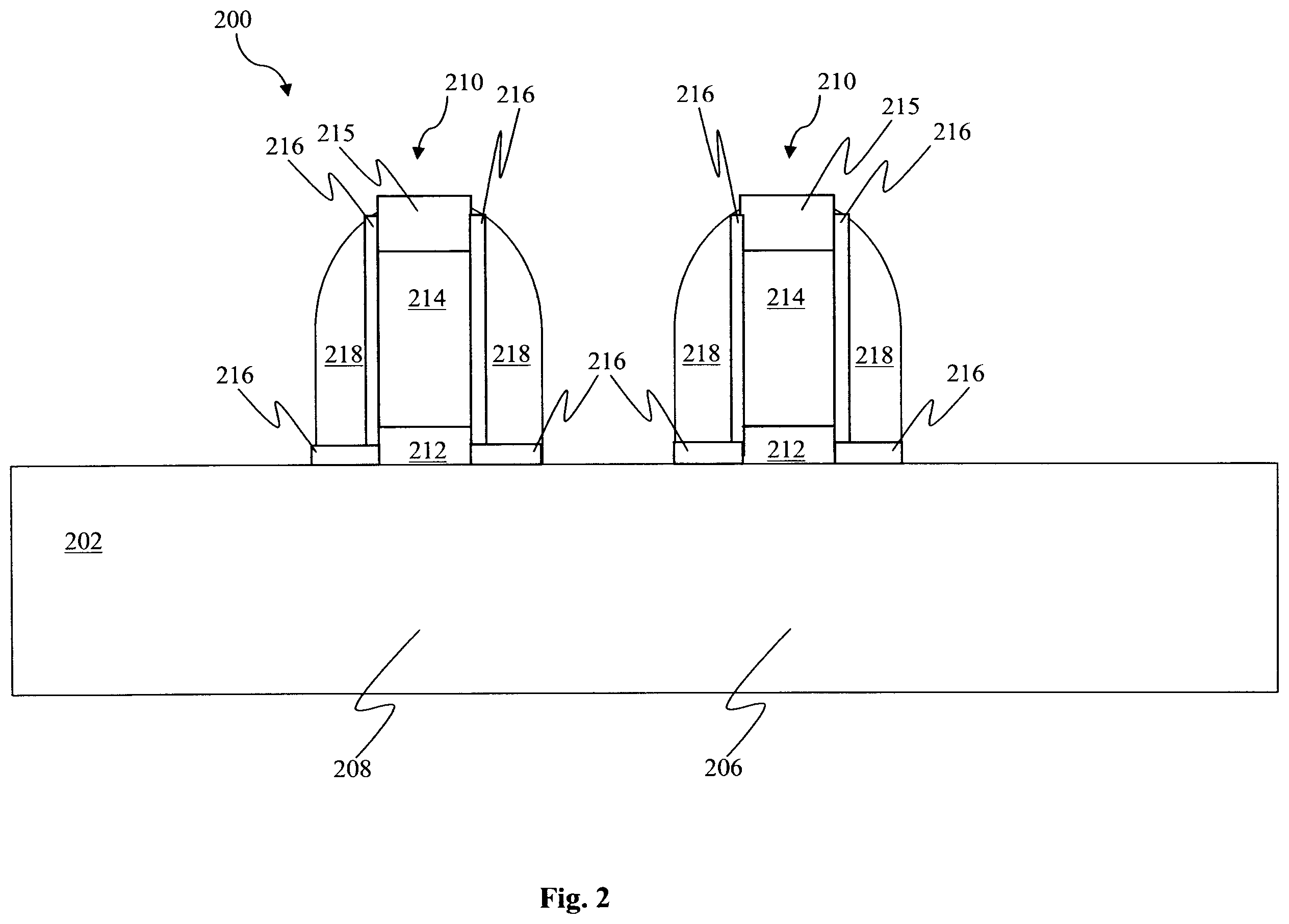 Patent US11824120 Figure 2 – Method of fabricating a source/drain recess in a semiconductor device