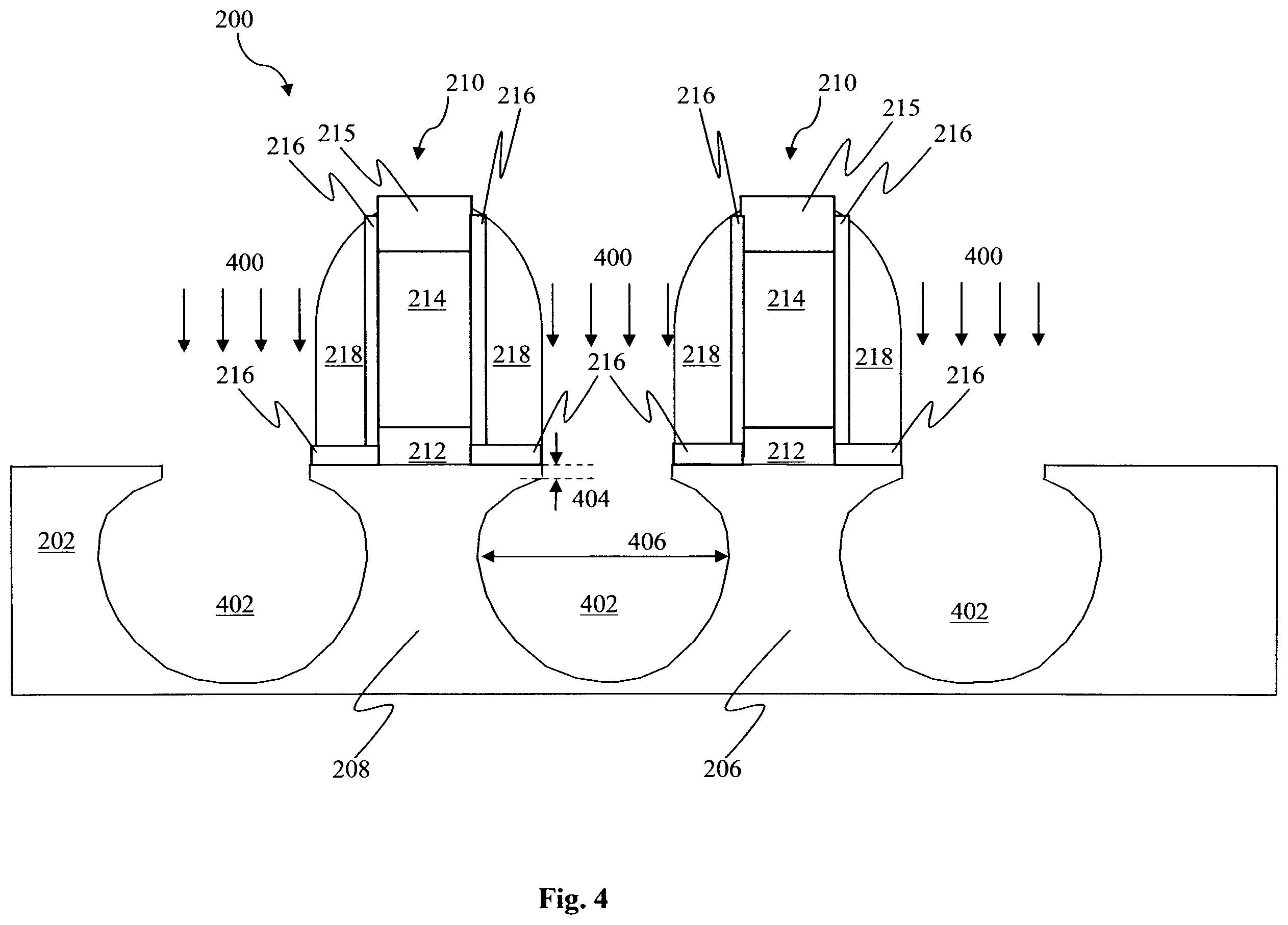 Patent US11824120 Figure 4 – Method of fabricating a source/drain recess in a semiconductor device