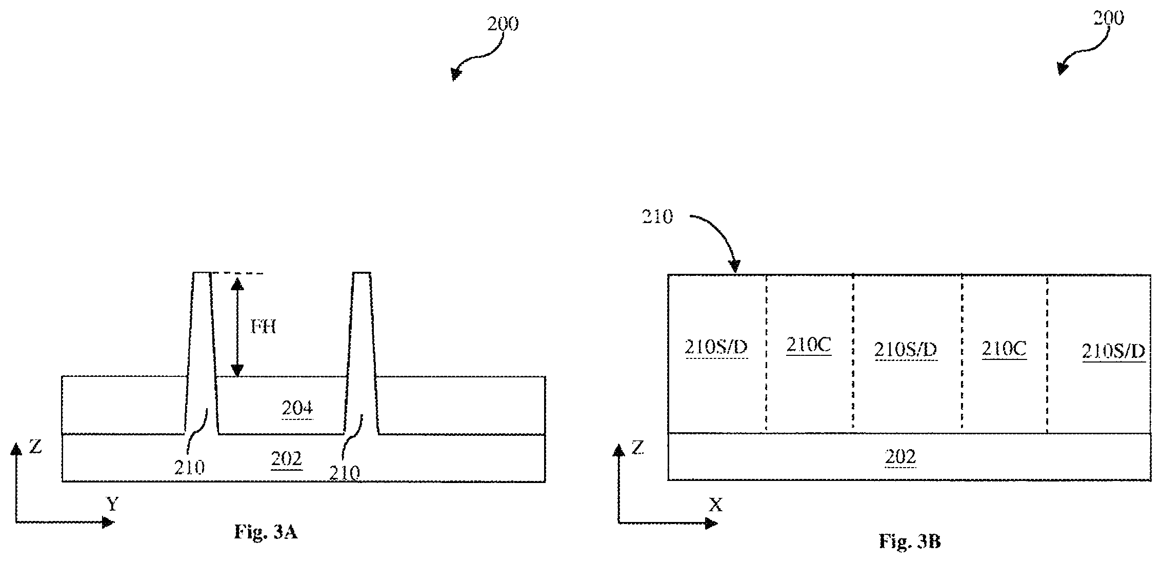Patent US11824121 Figure 3 – Semiconductor device with self-aligned wavy contact profile and method of forming the same