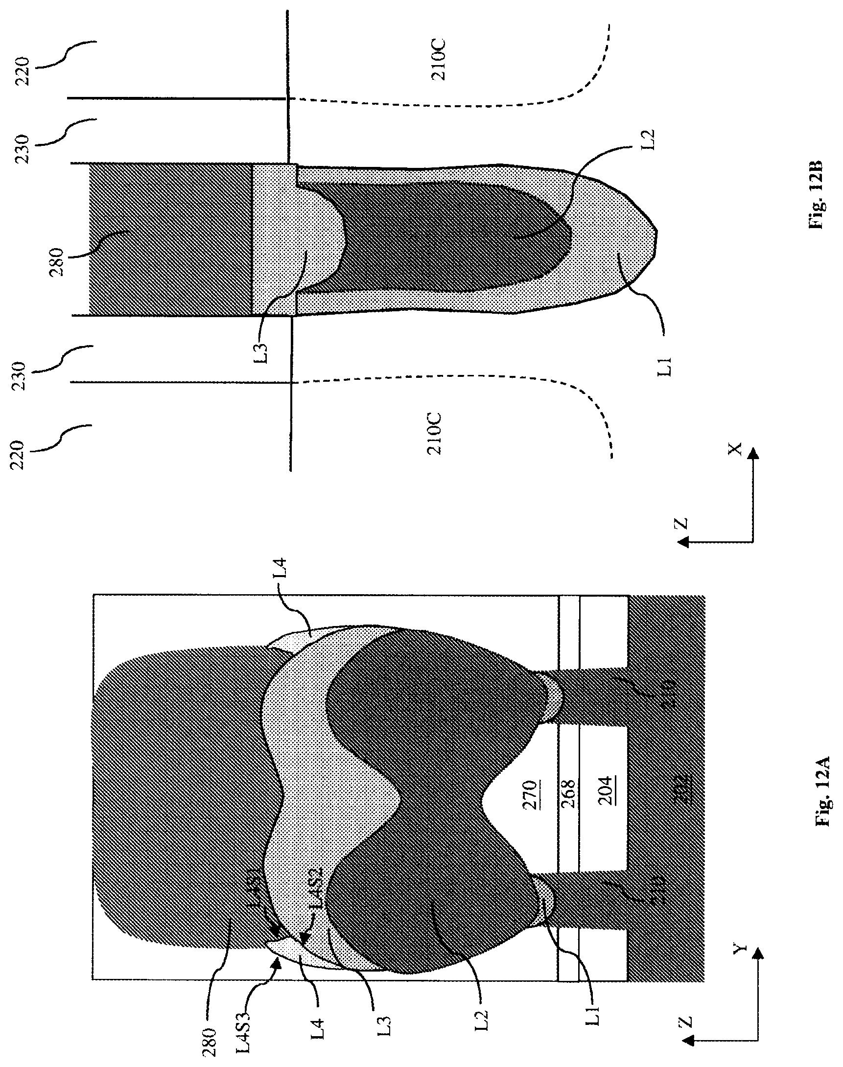 Patent US11824121 Figure 12 – Semiconductor device with self-aligned wavy contact profile and method of forming the same