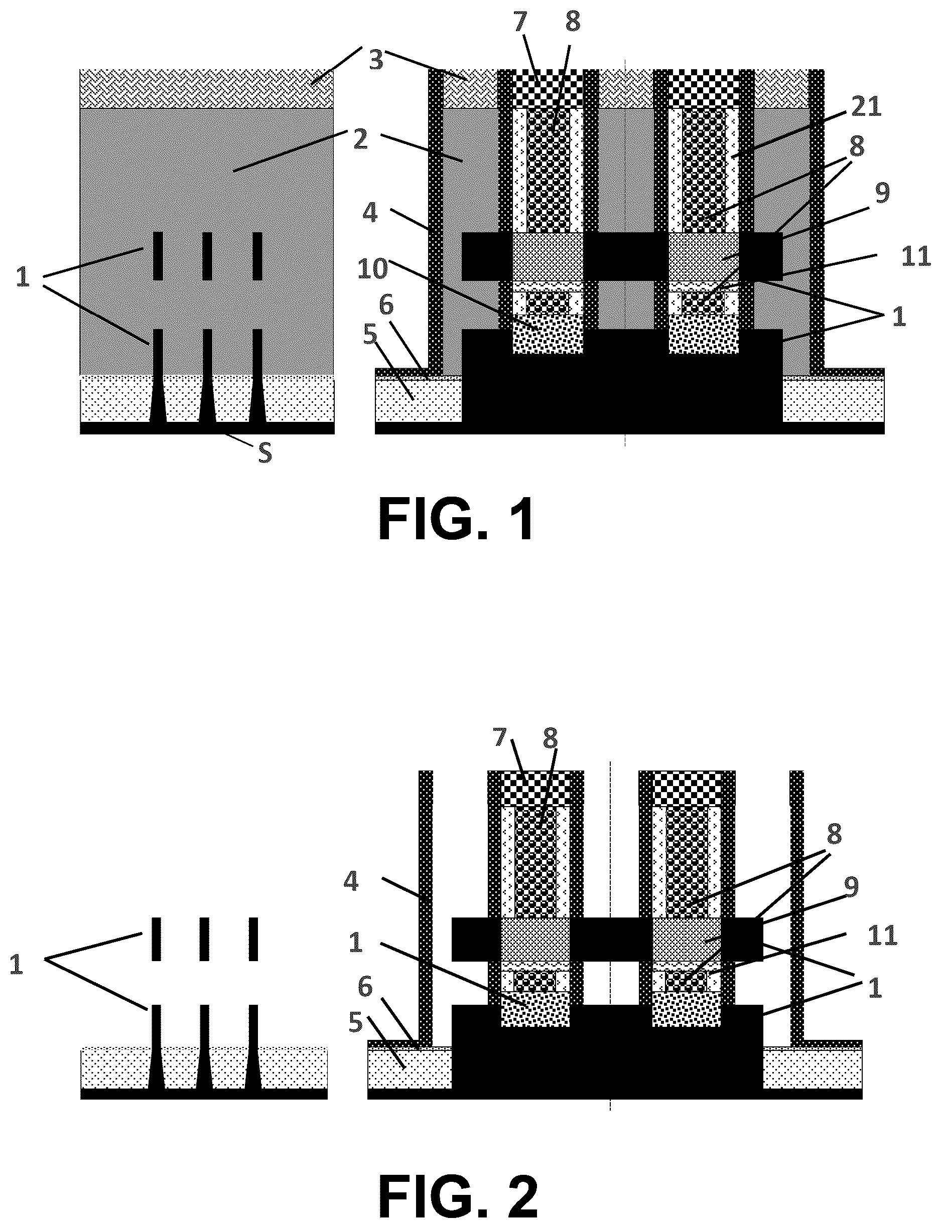 Patent US11824122 Figure 1 – Method for filling a space in a semiconductor