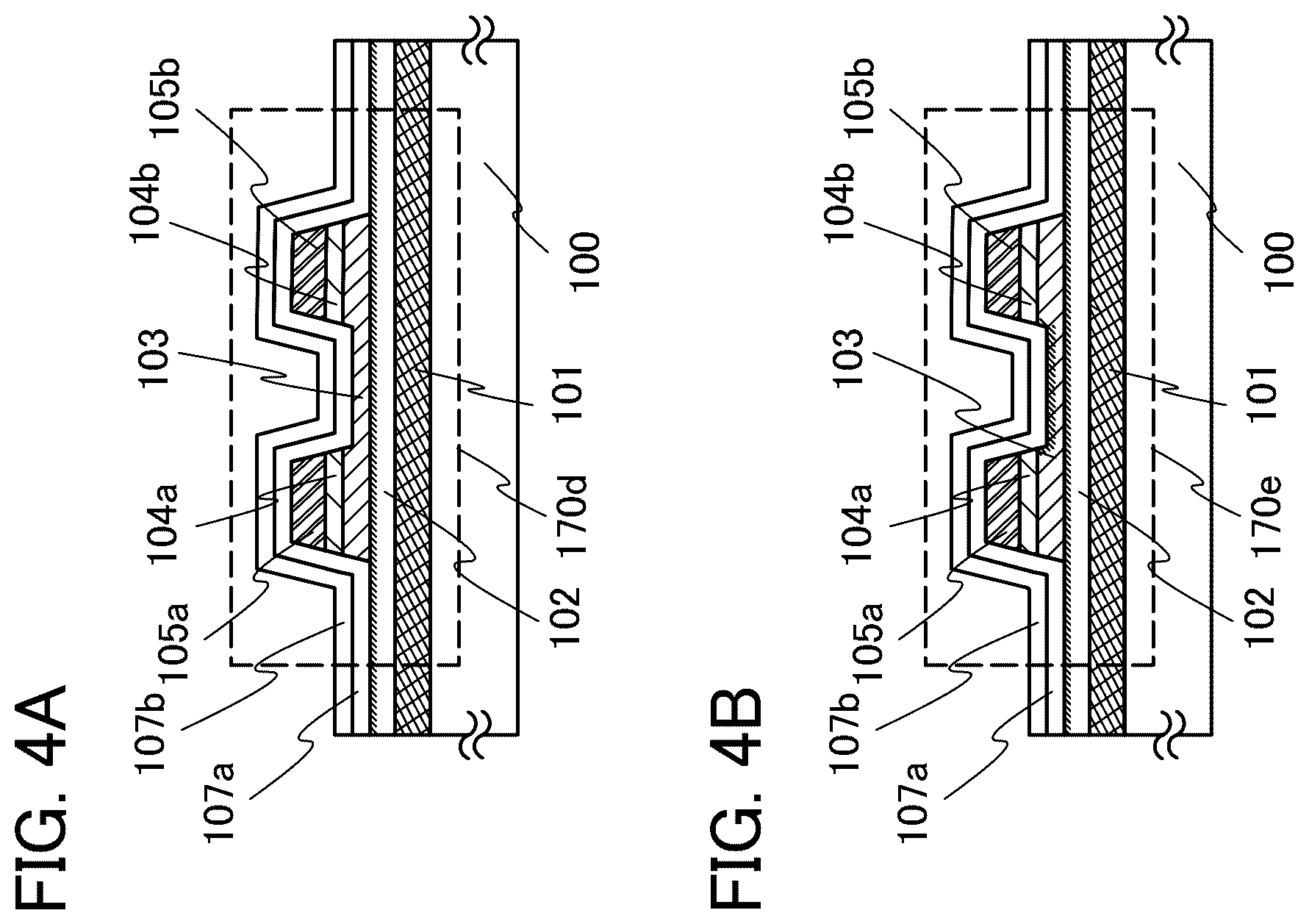 Patent US11824124 Figure 4 – Liquid crystal display device including transistor comprising oxide semiconductor