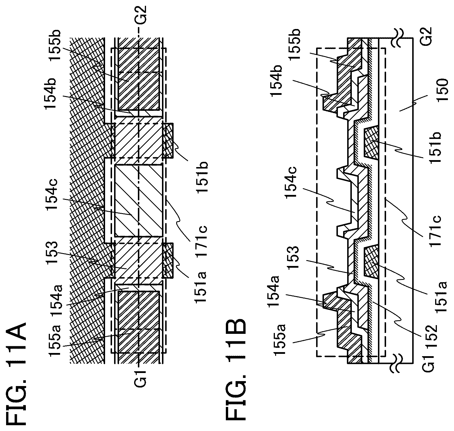 Patent US11824124 Figure 11 – Liquid crystal display device including transistor comprising oxide semiconductor