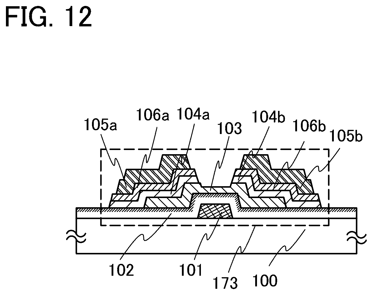 Patent US11824124 Figure 12 – Liquid crystal display device including transistor comprising oxide semiconductor