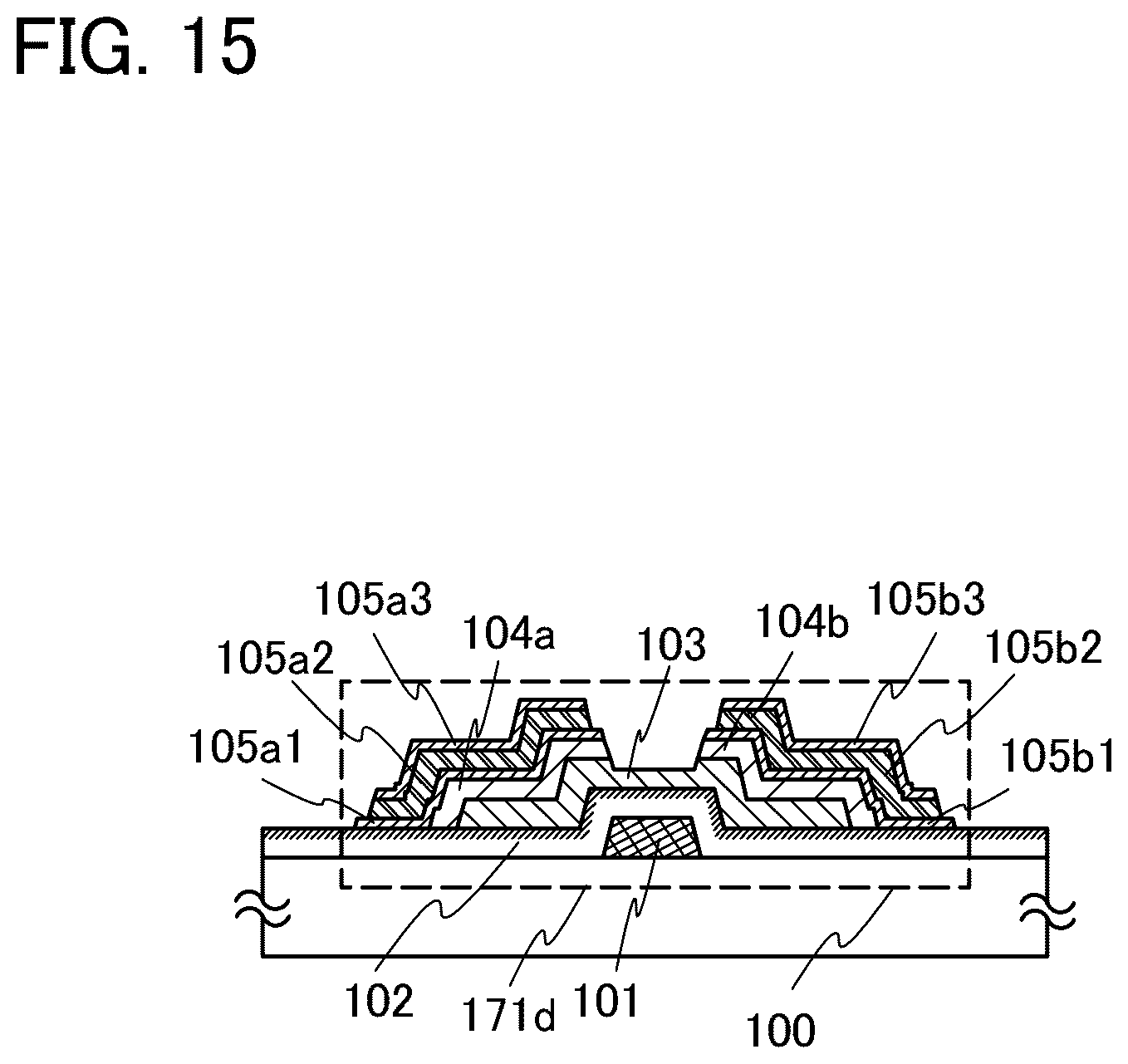 Patent US11824124 Figure 15 – Liquid crystal display device including transistor comprising oxide semiconductor