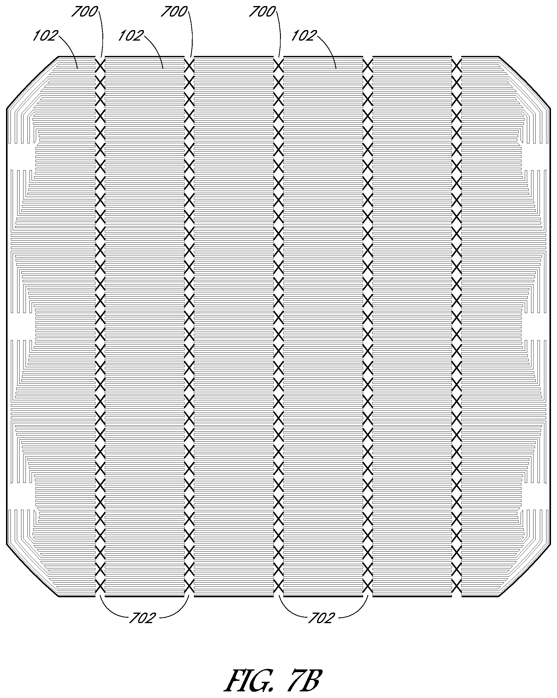 Patent US11824130 Figure 7 – Solar cell having a plurality of sub-cells coupled by cell level interconnection