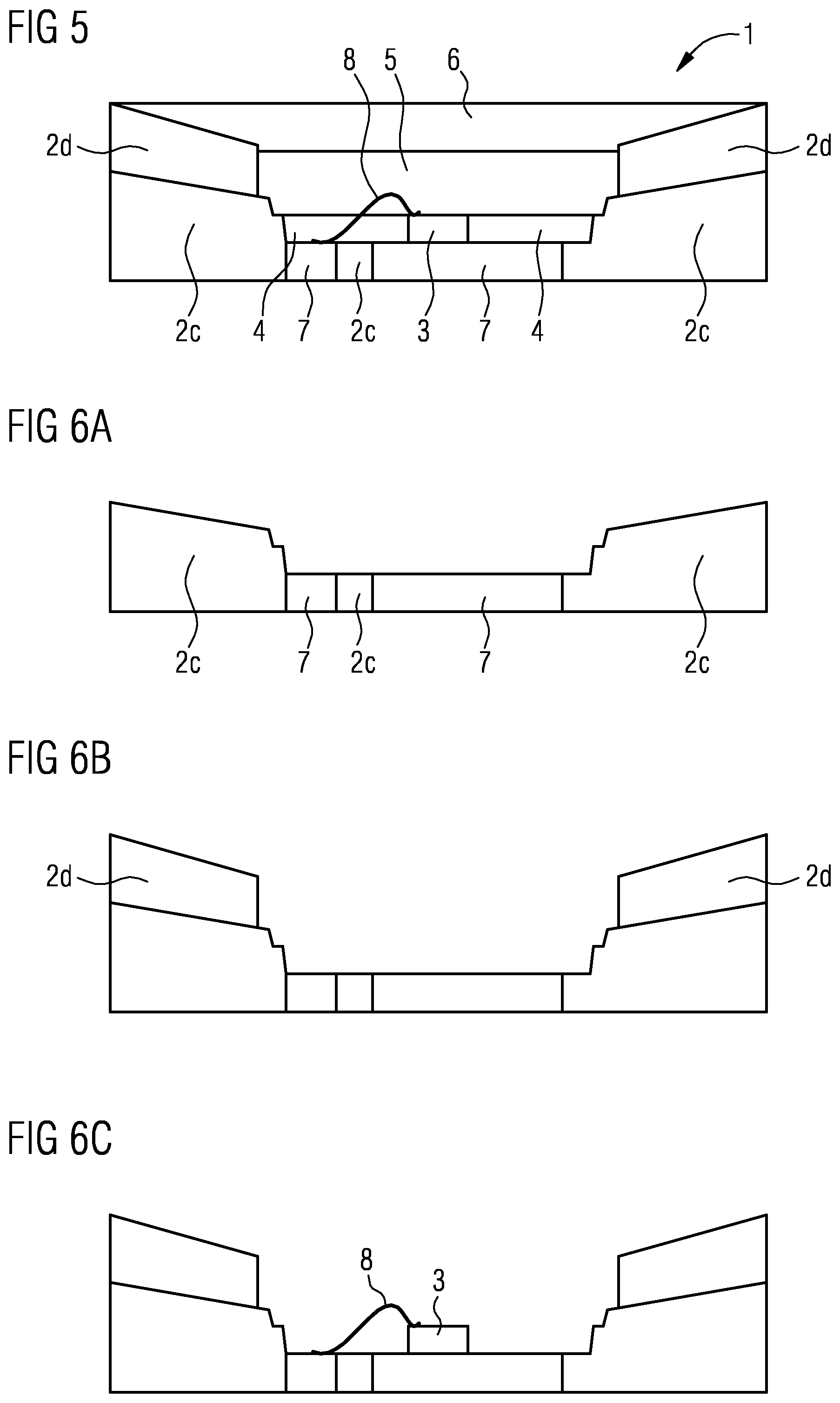 Patent US11824142 Figure 5 – Radiation-emitting component and method for producing a radiation-emitting component