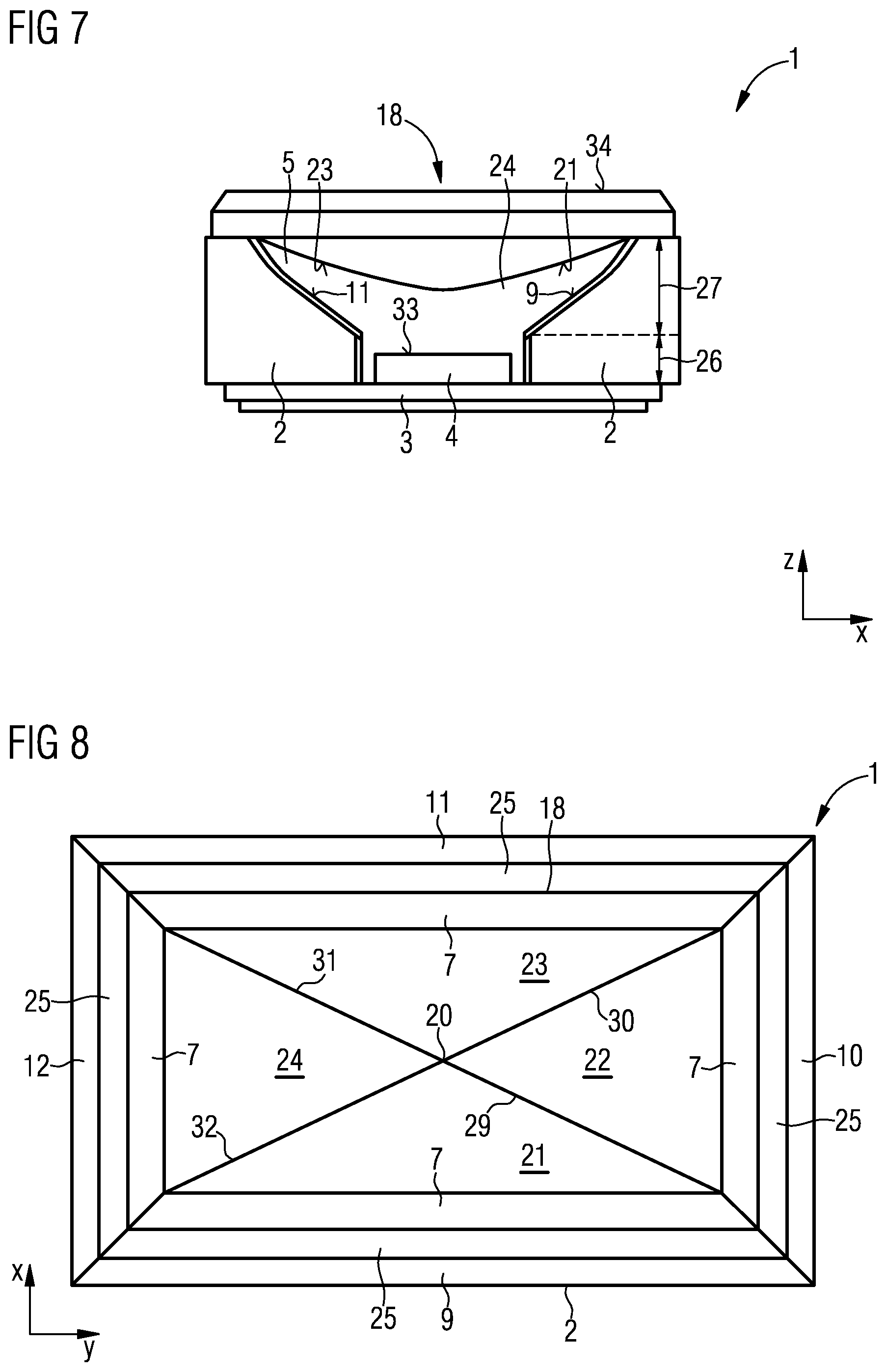 Patent US11824147 Figure 4 – Component with an optoelectronic part