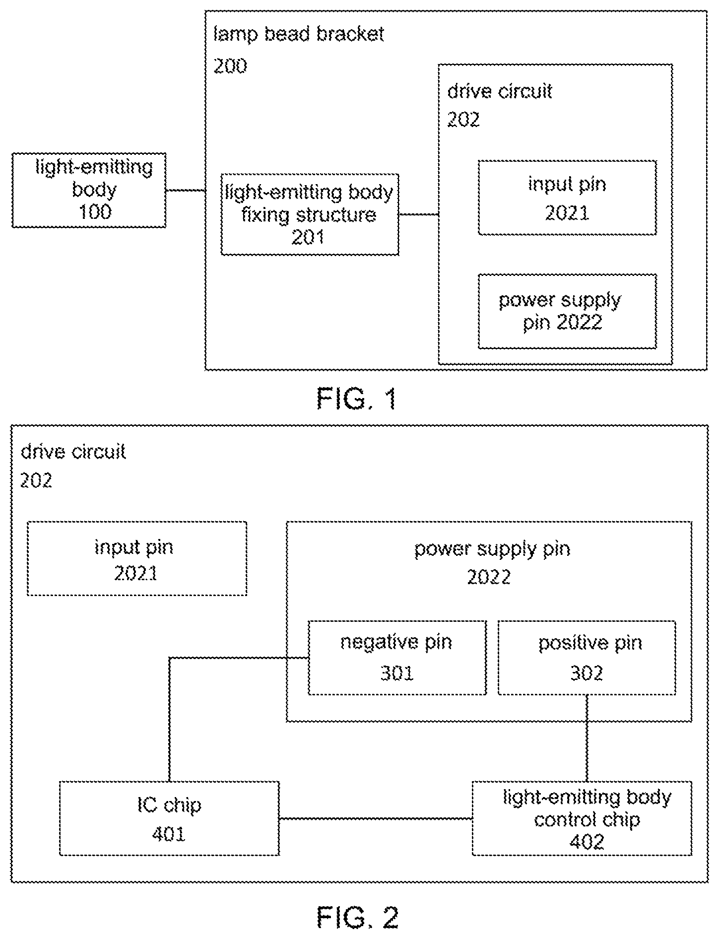 Patent US11824149 Figure 1 – LED lamp bead and LED lamp group