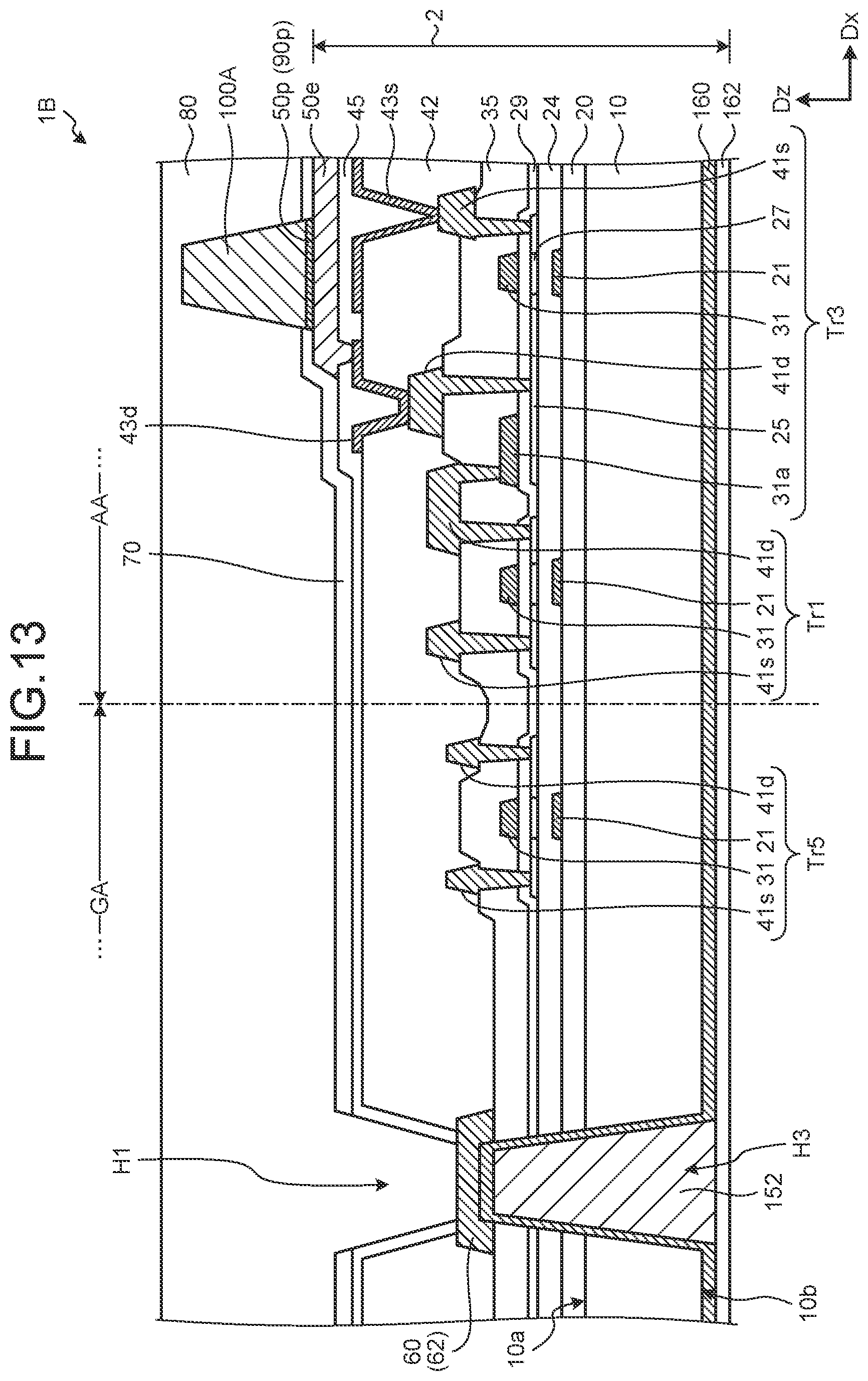 Patent US11824150 Figure 11 – Display device and array substrate