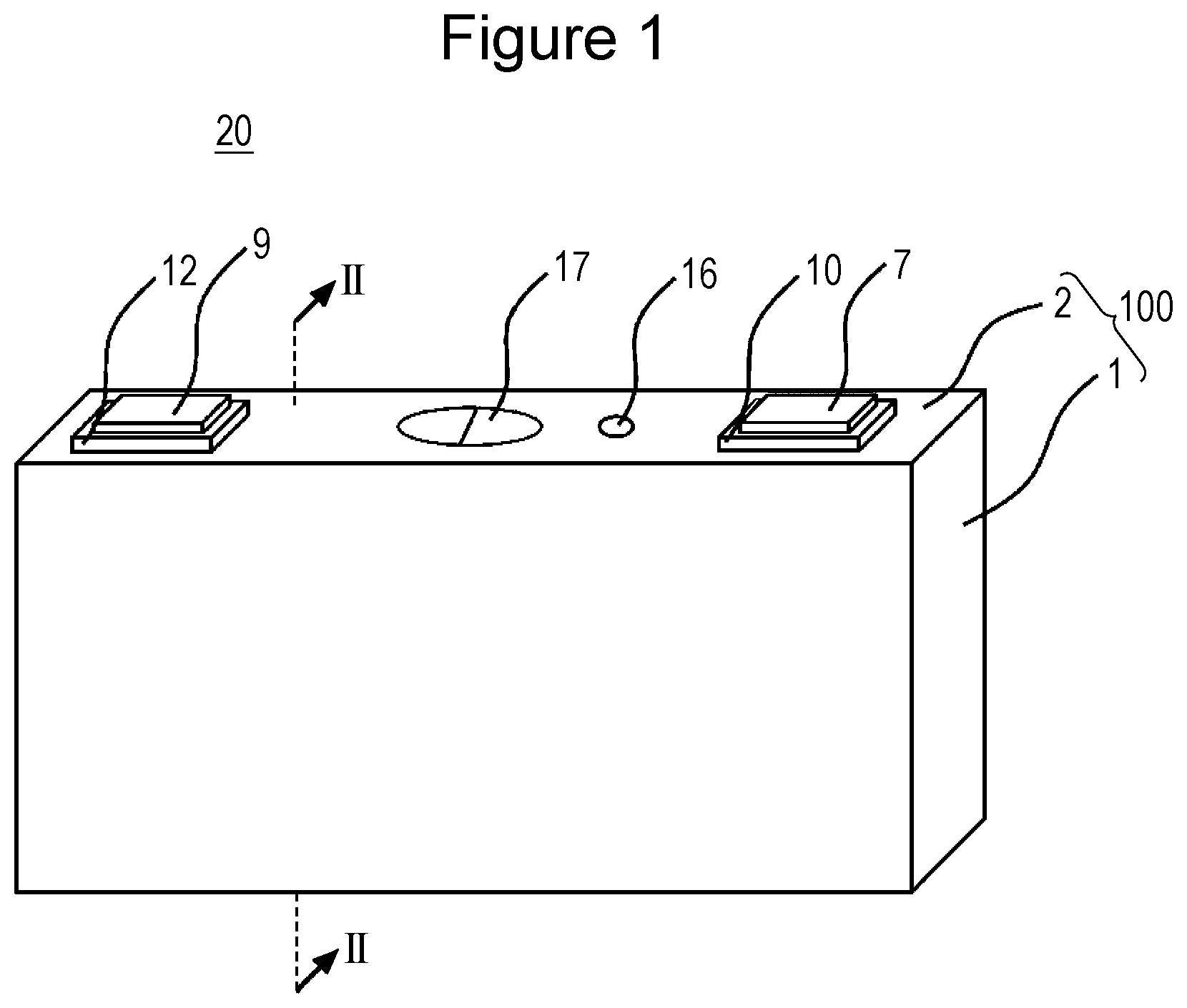 Patent US11824166 Figure 1 – Secondary battery