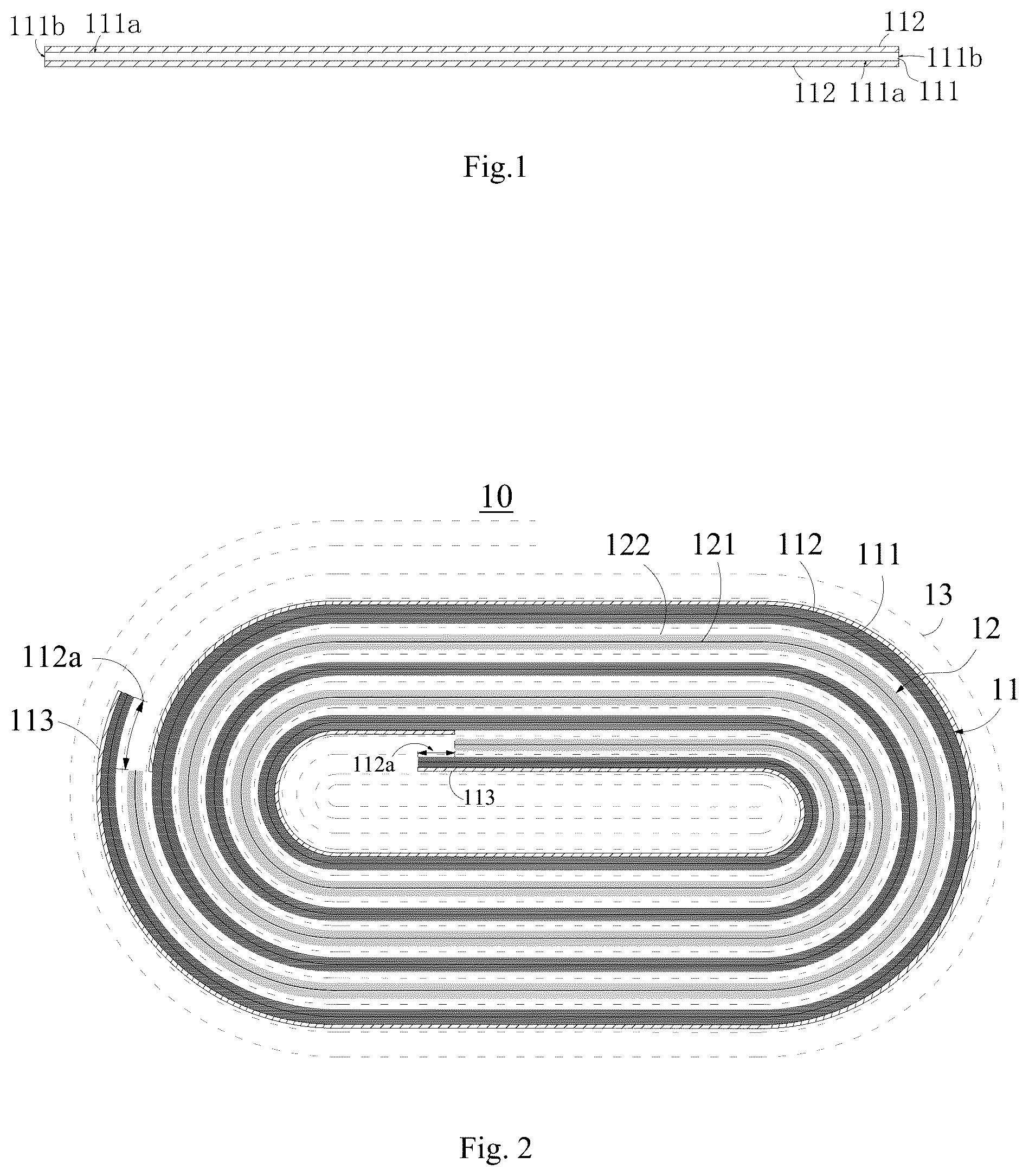 Patent US11824167 Figure 1 – Wound electrode assembly, lithium-ion secondary battery and negative electrode plate