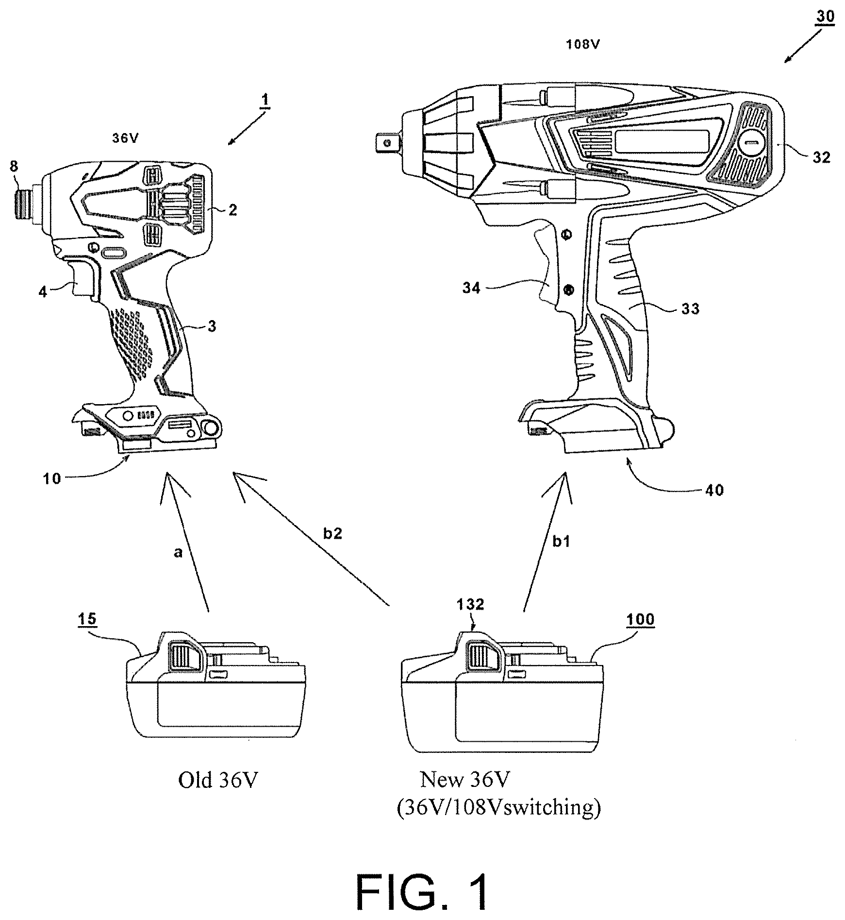 Patent US11824169 Figure 1 – Battery pack, electrical device using battery pack, and electrical device system