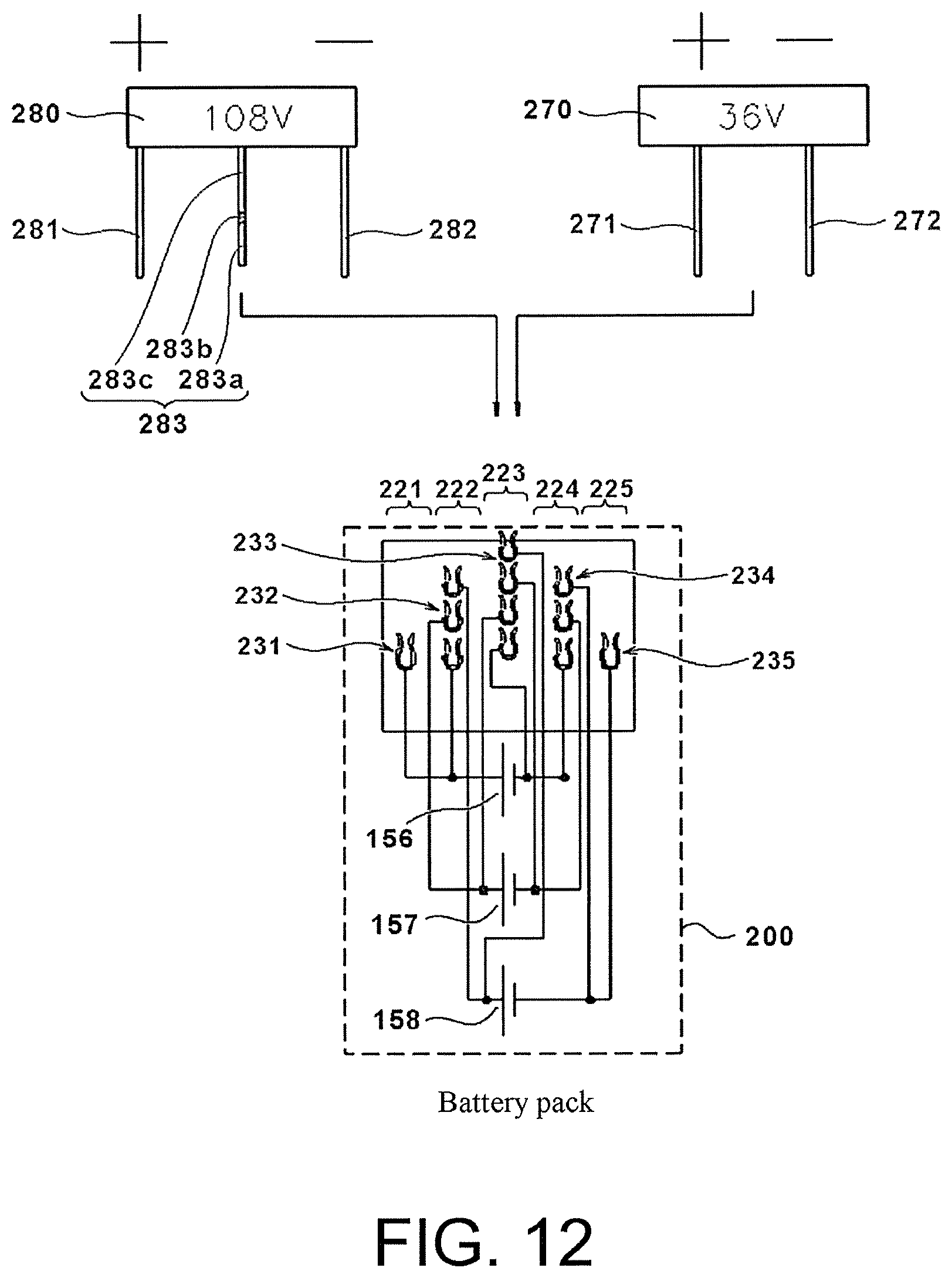 Patent US11824169 Figure 12 – Battery pack, electrical device using battery pack, and electrical device system