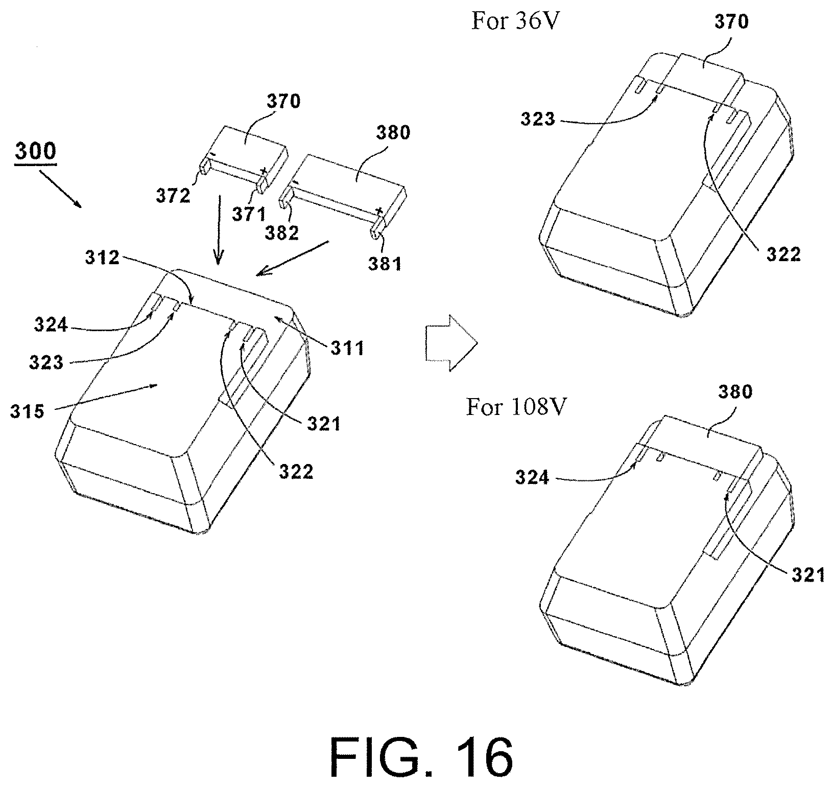 Patent US11824169 Figure 16 – Battery pack, electrical device using battery pack, and electrical device system