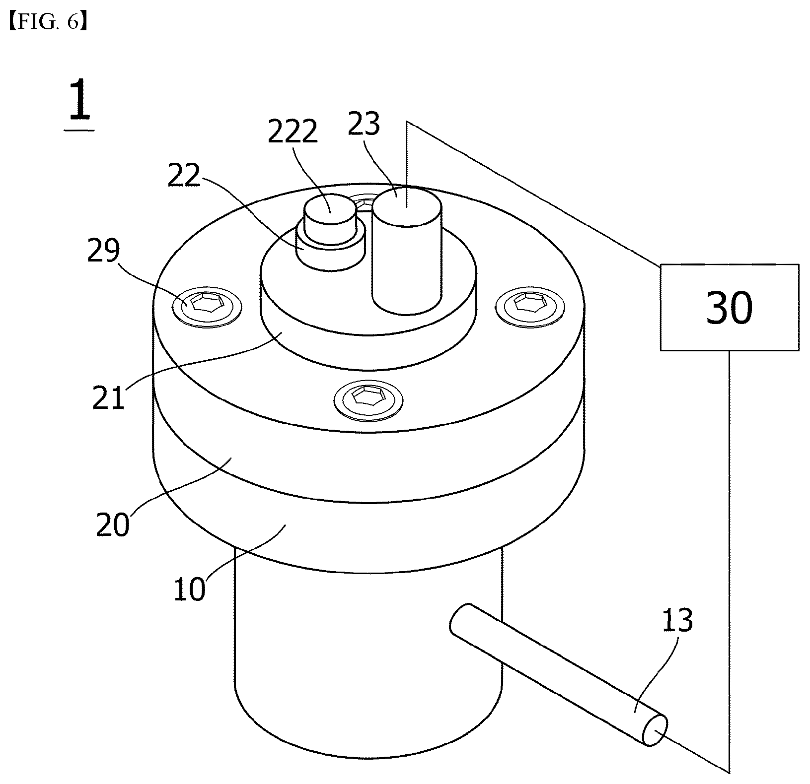 Patent US11824171 Figure 6 – Internal pressure measuring jig for cylindrical battery cell