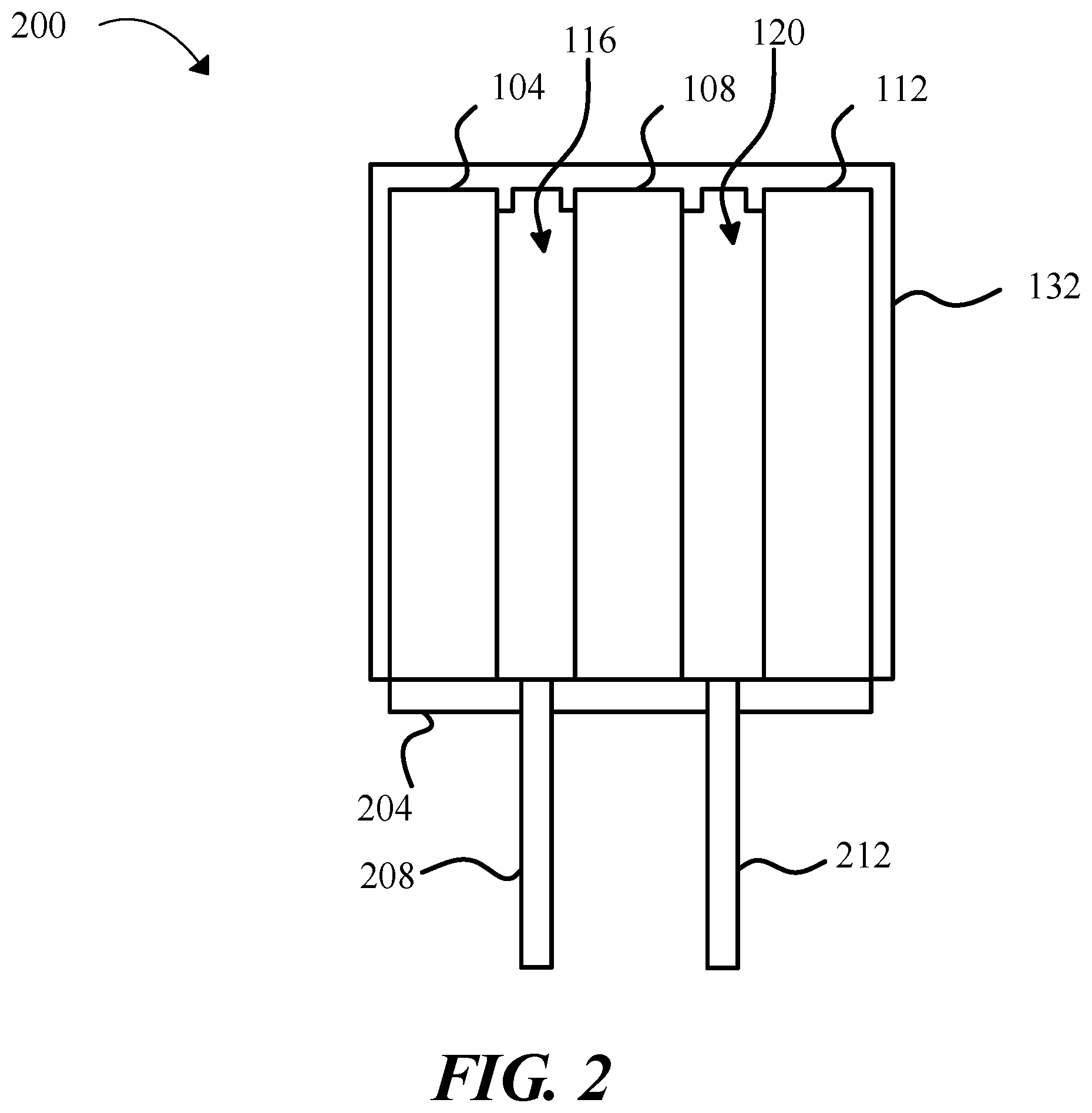 Patent US11824176 Figure 2 – Systems and methods for battery pack cooling using a cooling fin
