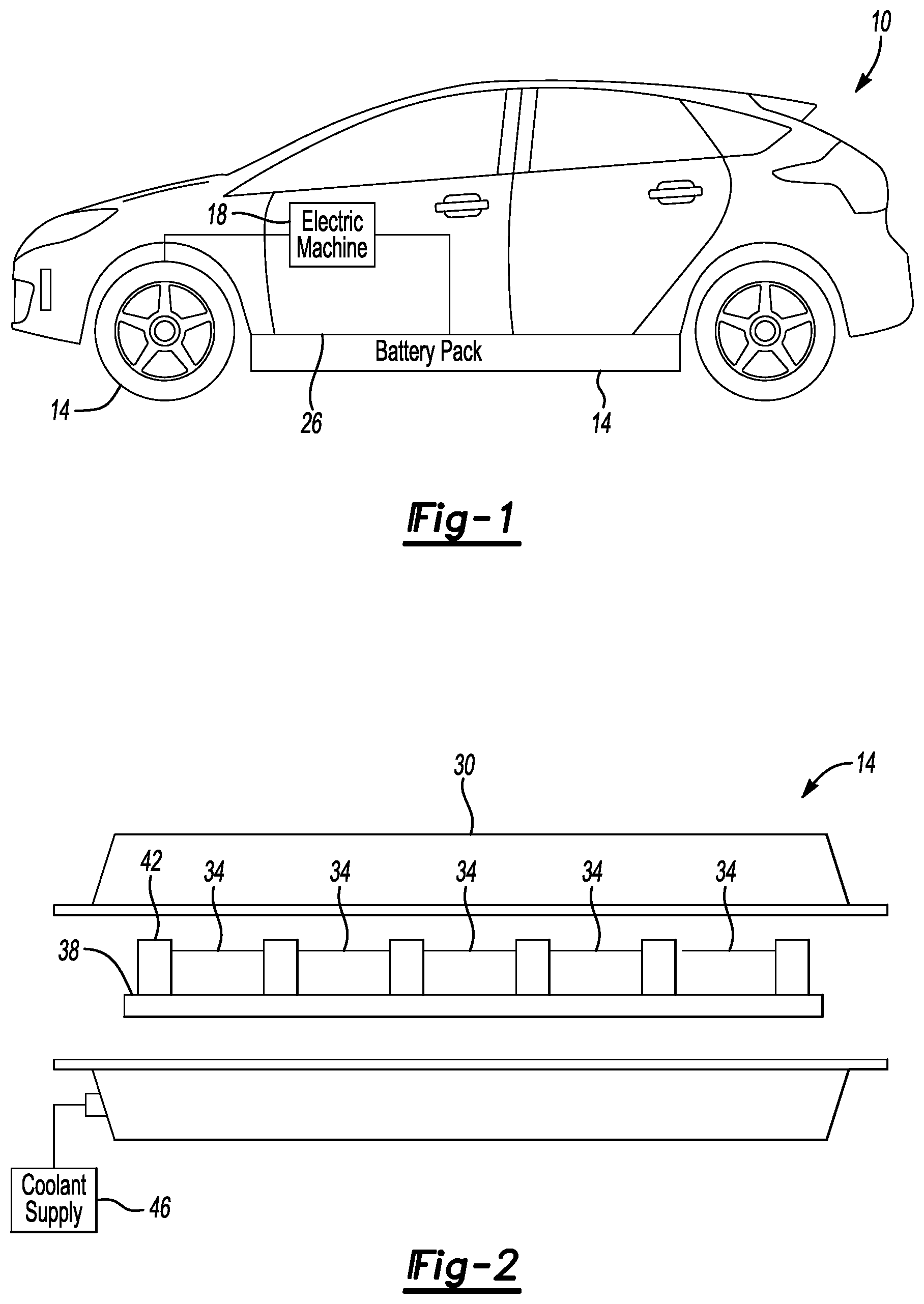 Patent US11824178 Figure 1 – Thermal interface material positioning within a traction battery pack