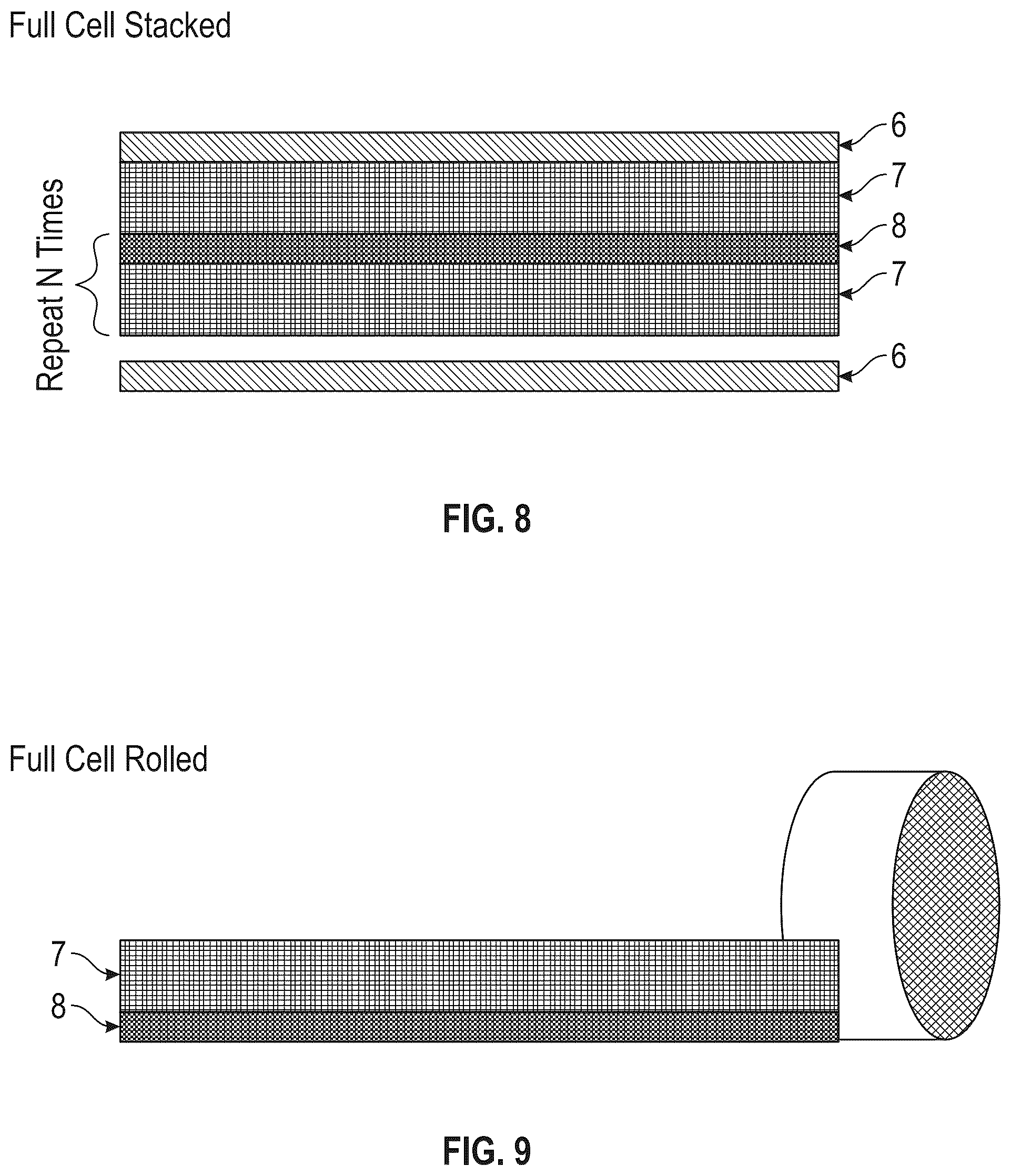 Patent US11824183 Figure 6 – Energy storage device with a first metal layer formed from a precursor layer upon charge and diffused into a cathode during discharge