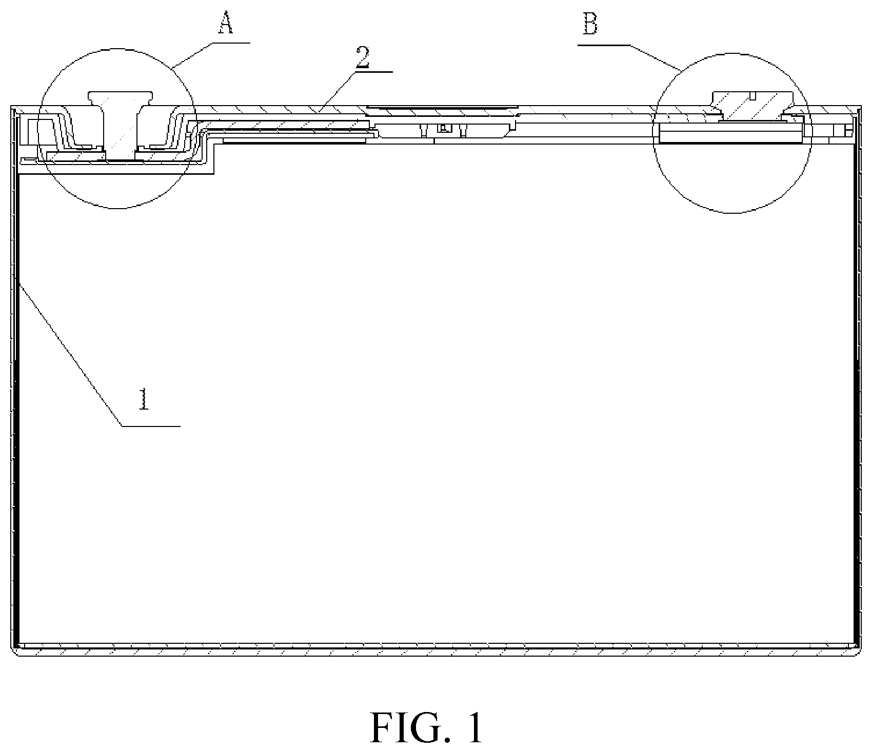 Patent US11824213 Figure 1 – Battery unit, battery module and vehicle